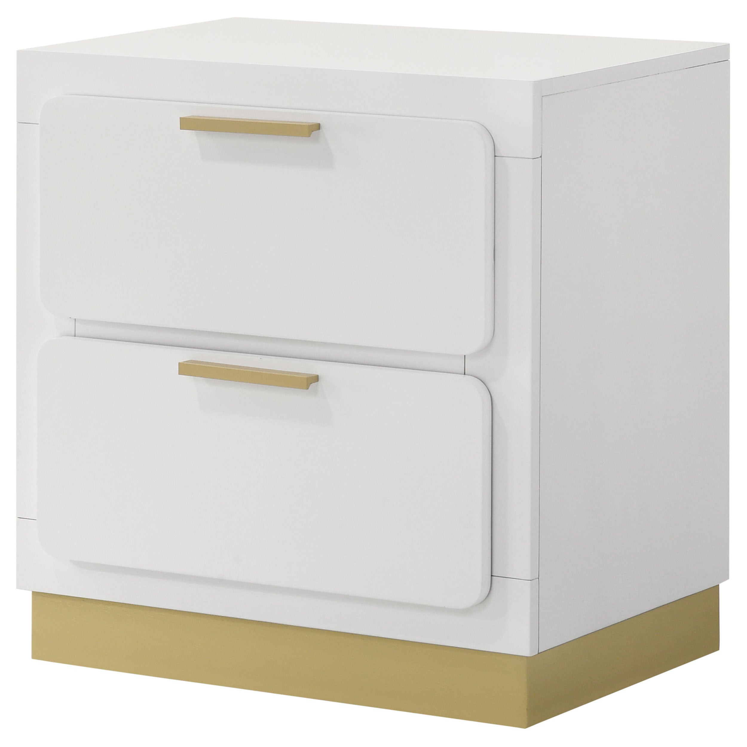 Caraway 2-drawer Nightstand White — view 4