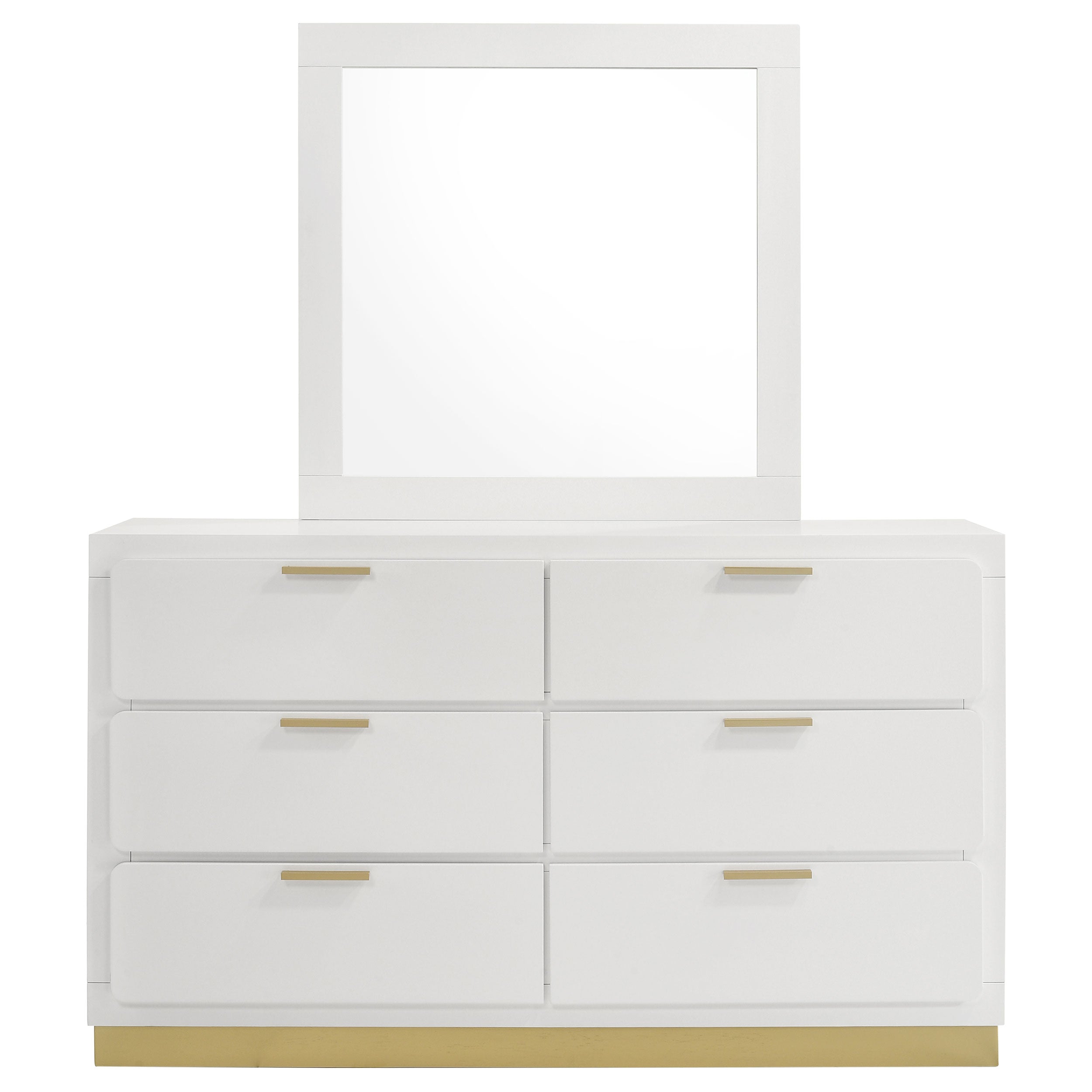 Caraway 6-drawer Dresser with Mirror White — view 3