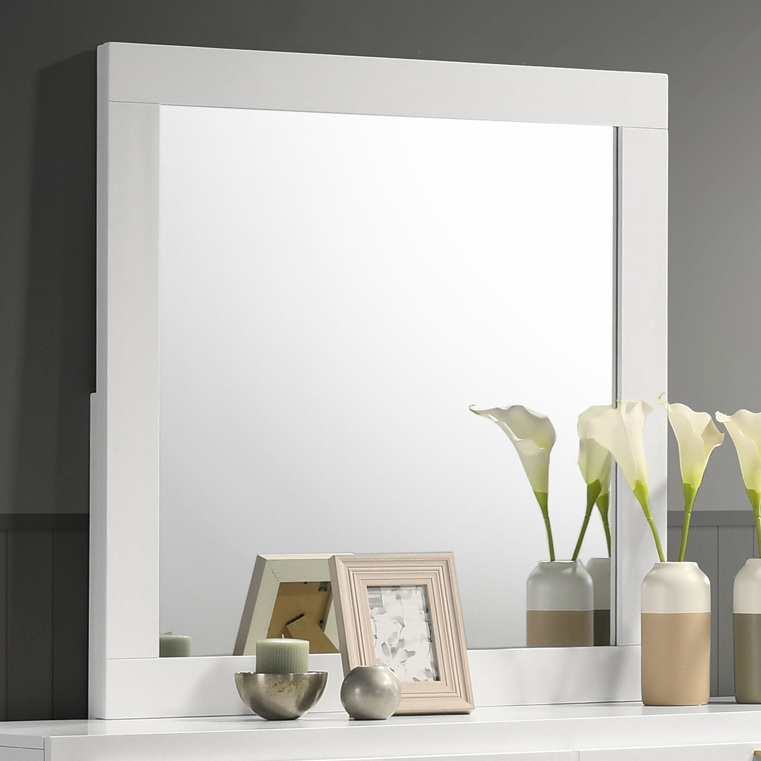 Caraway Dresser Mirror White — view 2