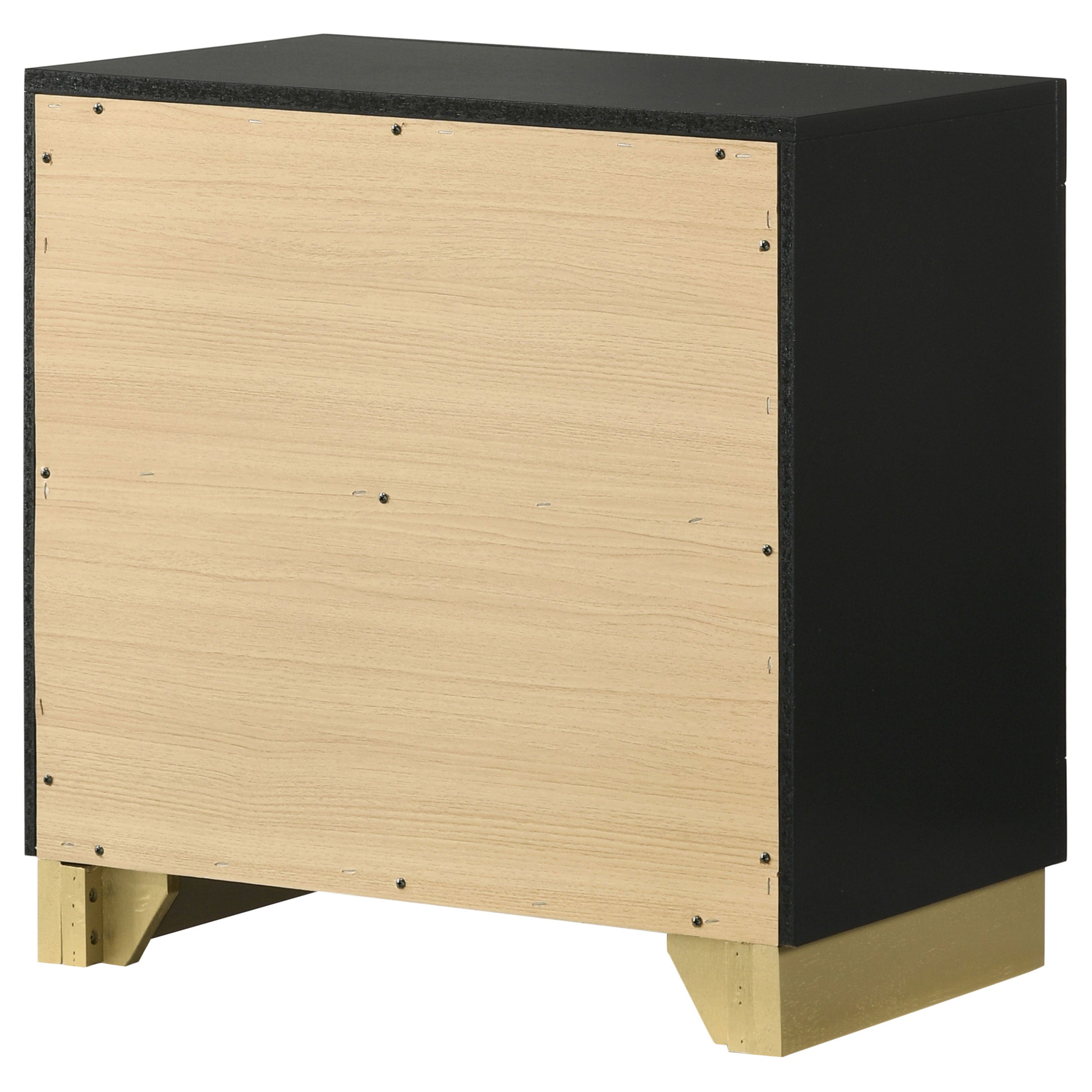Caraway 2-drawer Nightstand Black — view 8