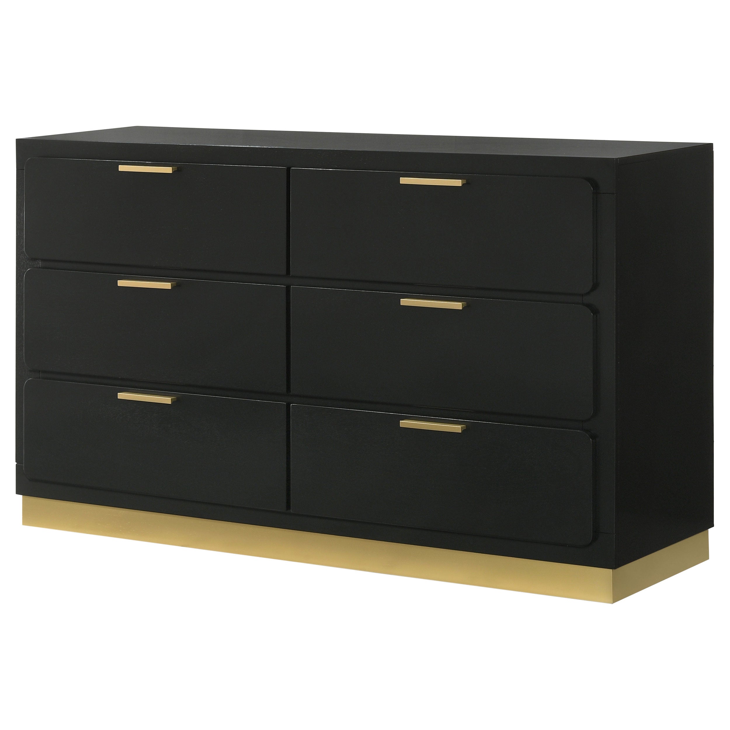 Caraway 6-drawer Dresser Black — view 4