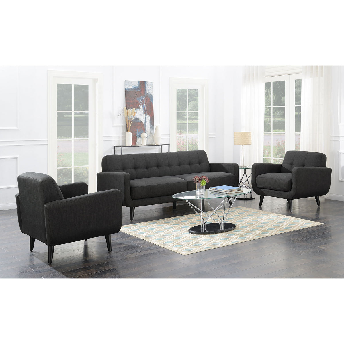 Hadley 4480 Kd Chair in Dark Gray by Elements International, view 8