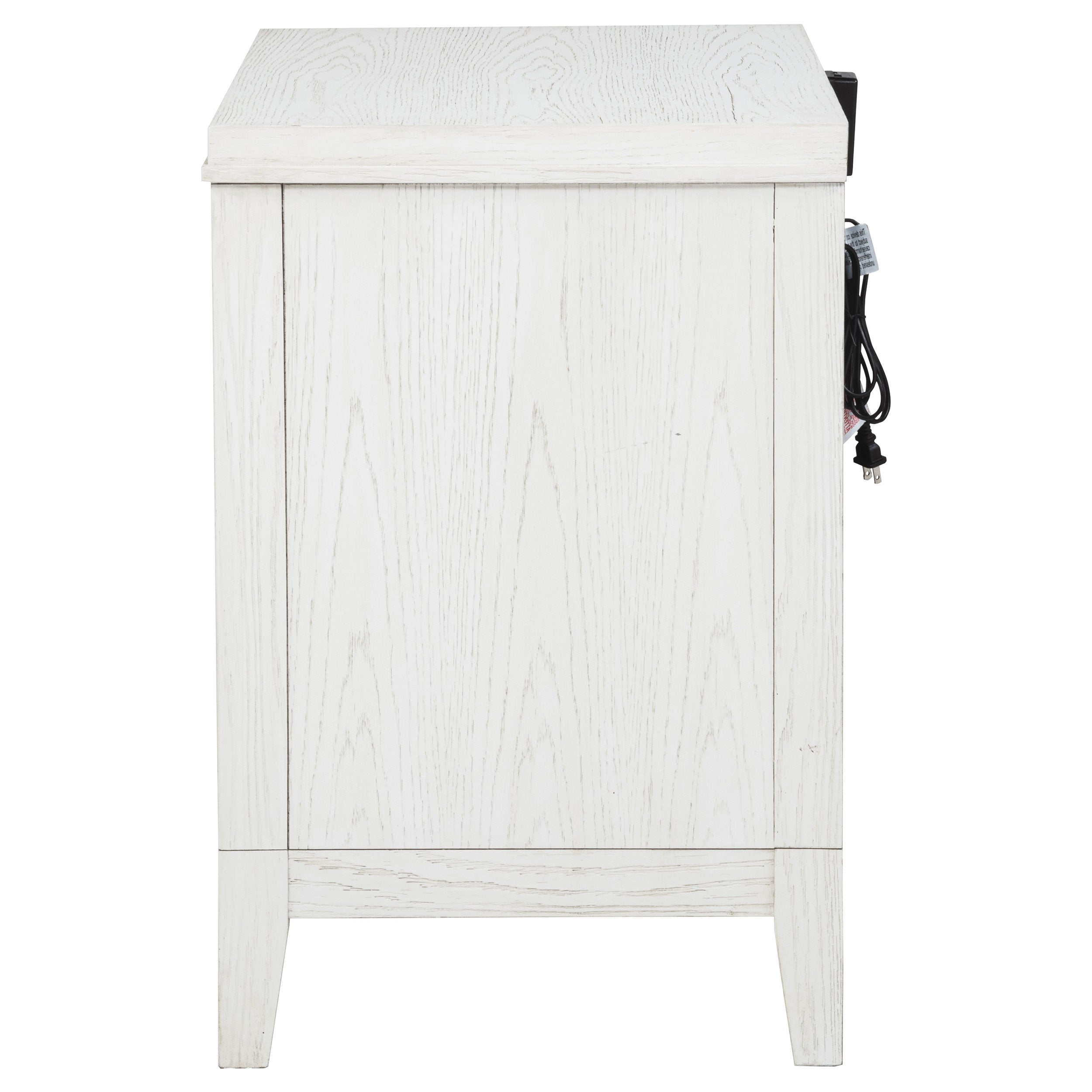 Marielle 2-drawer Nightstand Bedside Table Distressed White — view 5