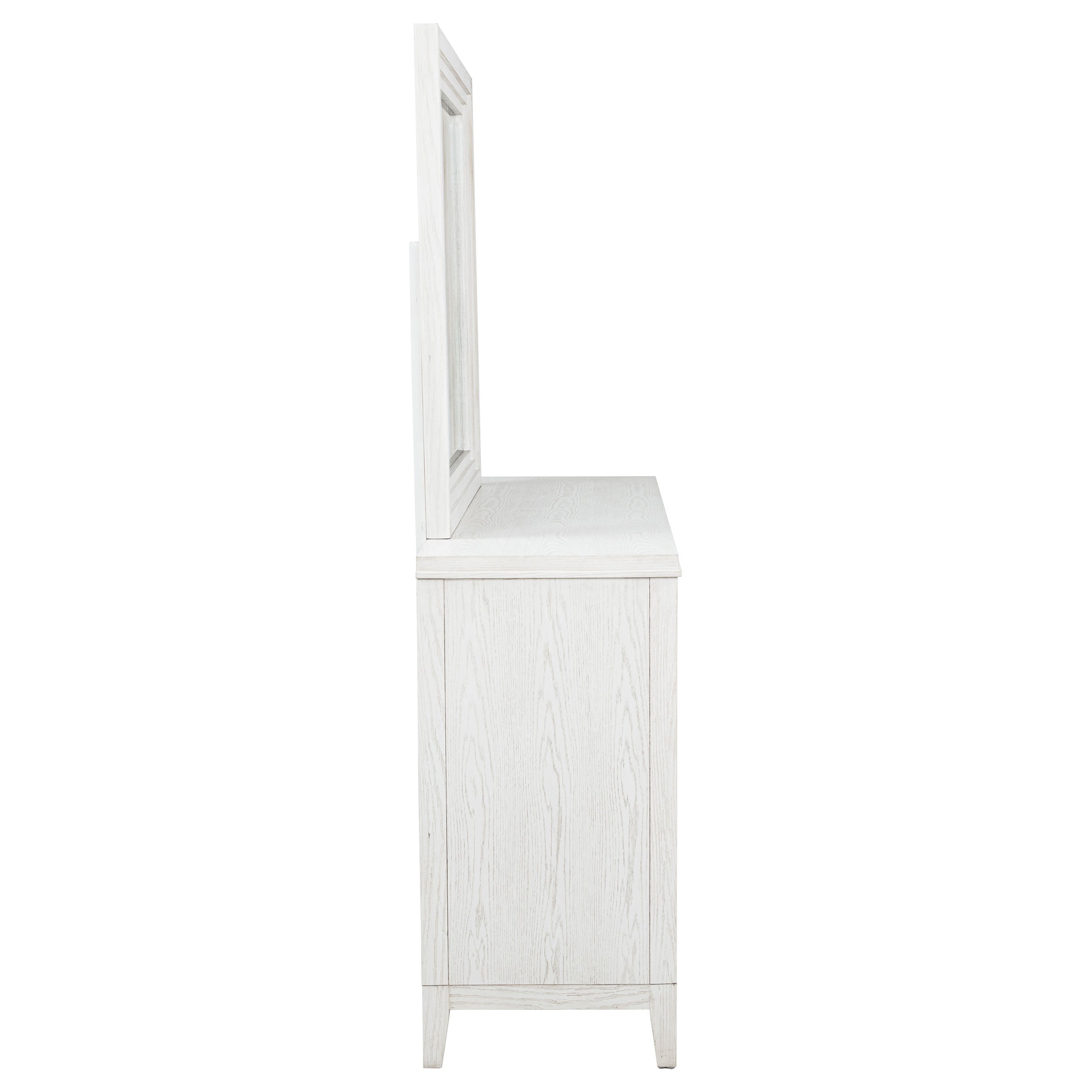 Marielle 6-drawer Dresser with Mirror Distressed White — view 9