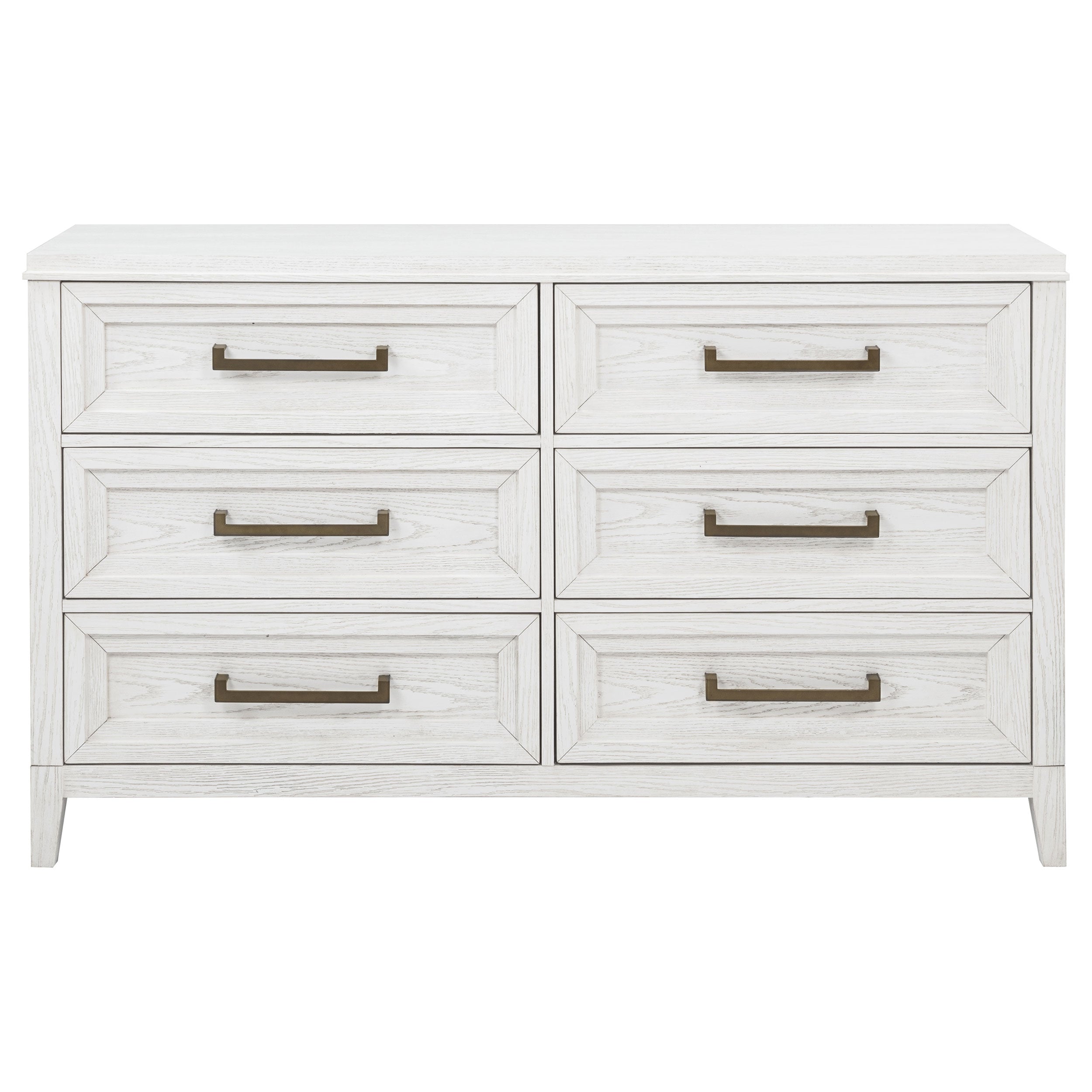 Marielle 6-drawer Bedroom Dresser Distressed White — view 3