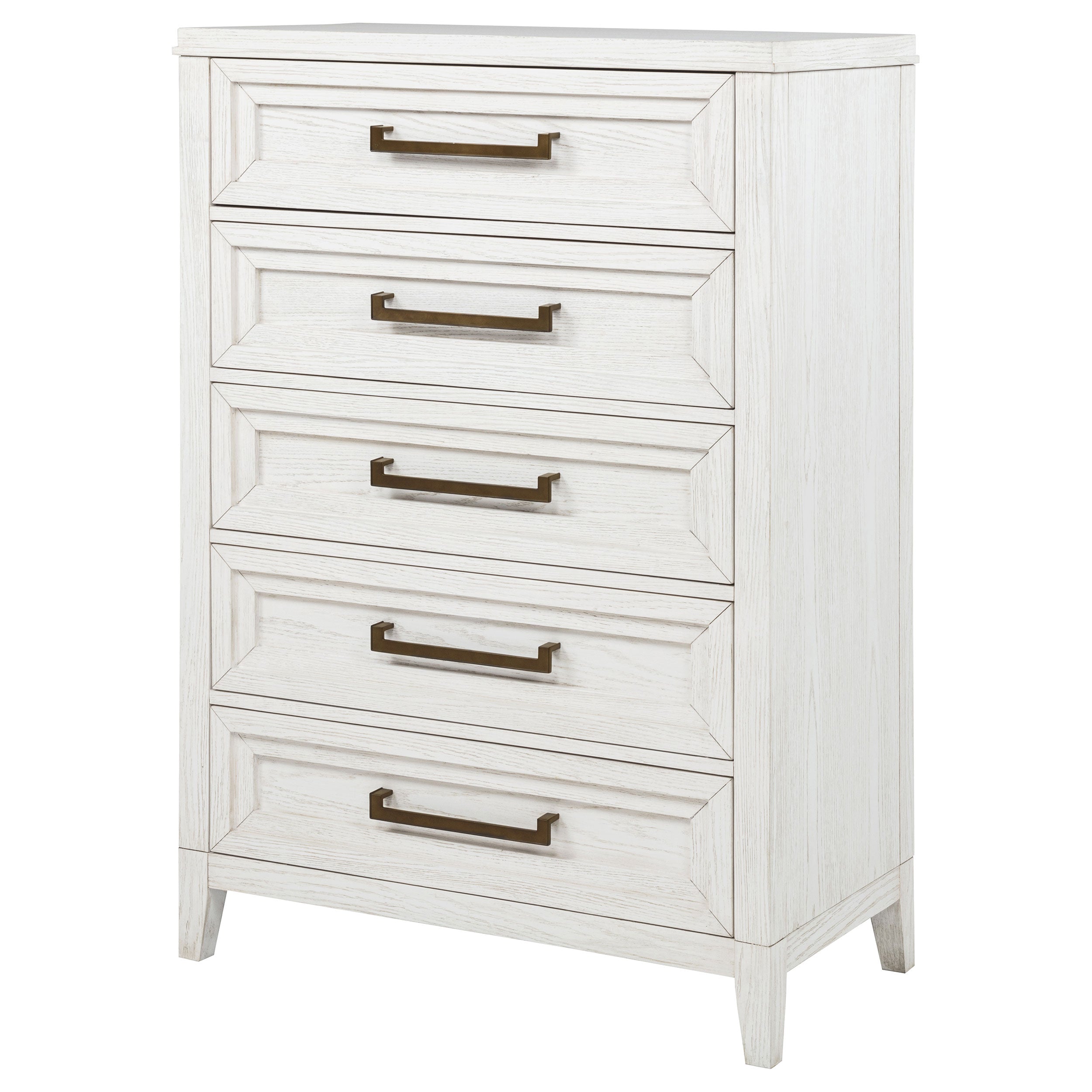Marielle 5-drawer Bedroom Chest Distressed White — view 4