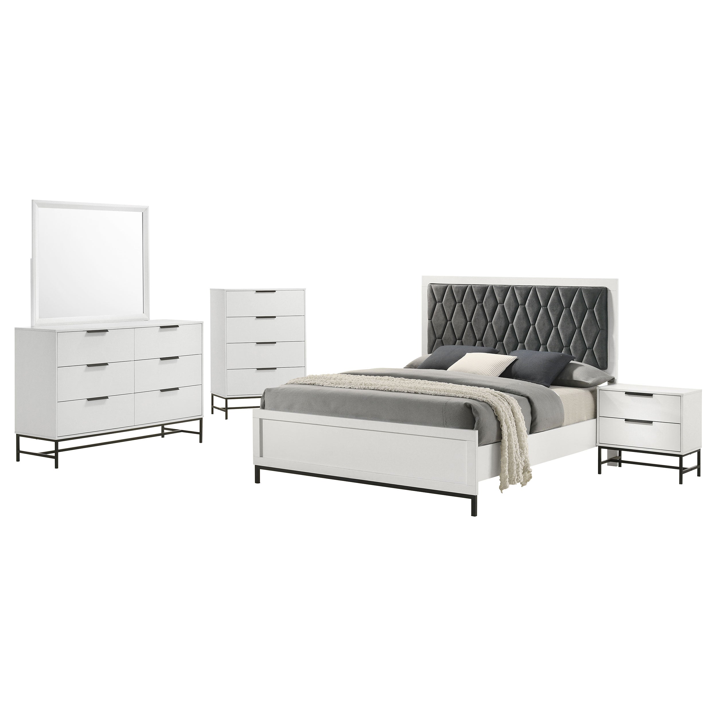 Sonora 5-piece Queen Bedroom Set White — view 2