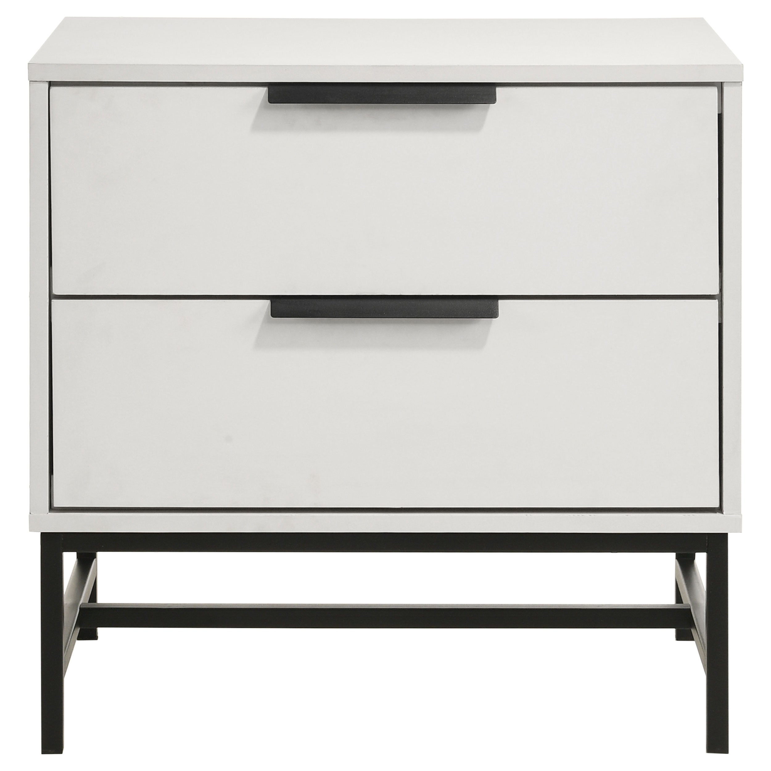 Sonora 2-drawer Nightstand Bedside Table White — view 3