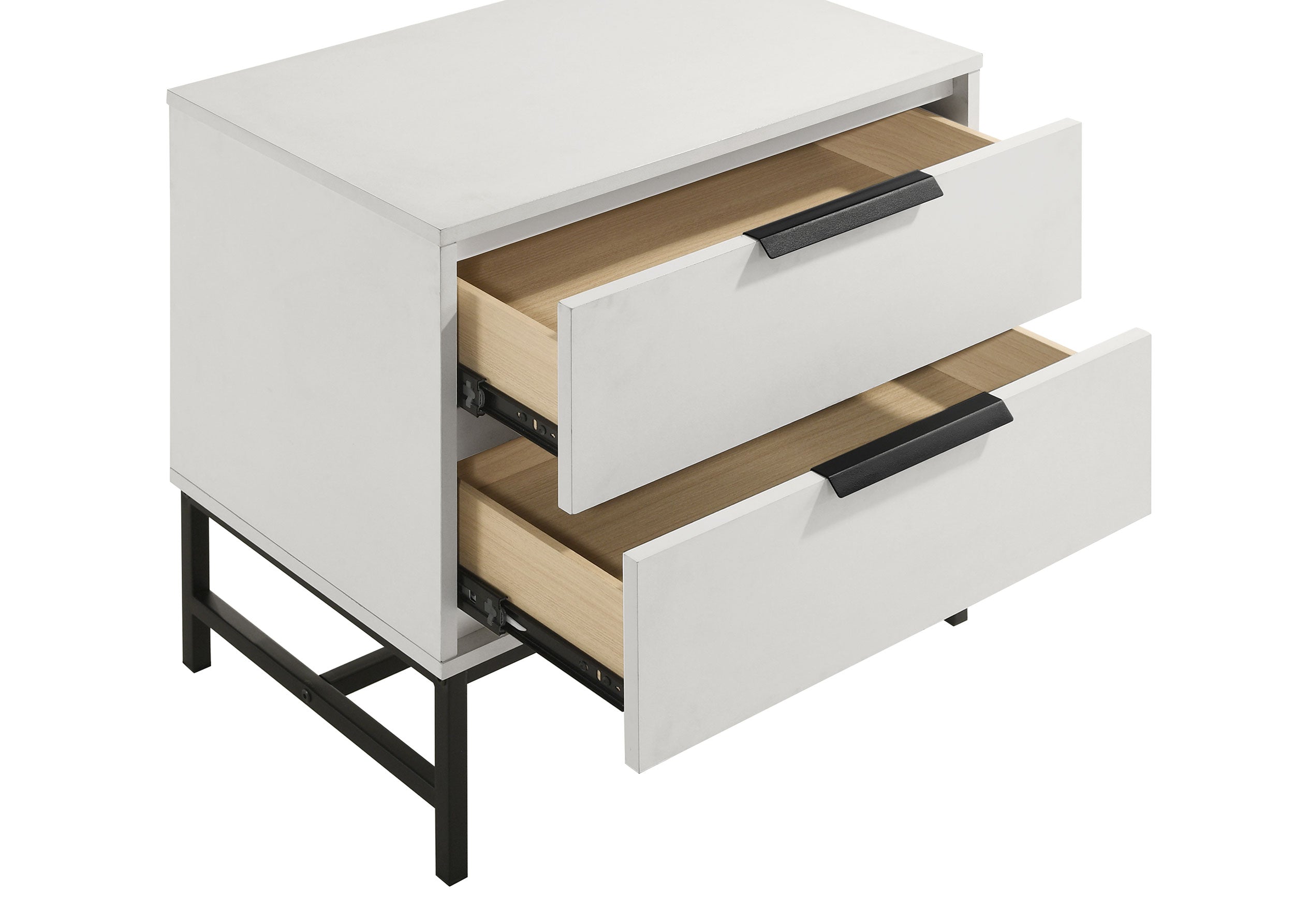Sonora 2-drawer Nightstand Bedside Table White — view 10