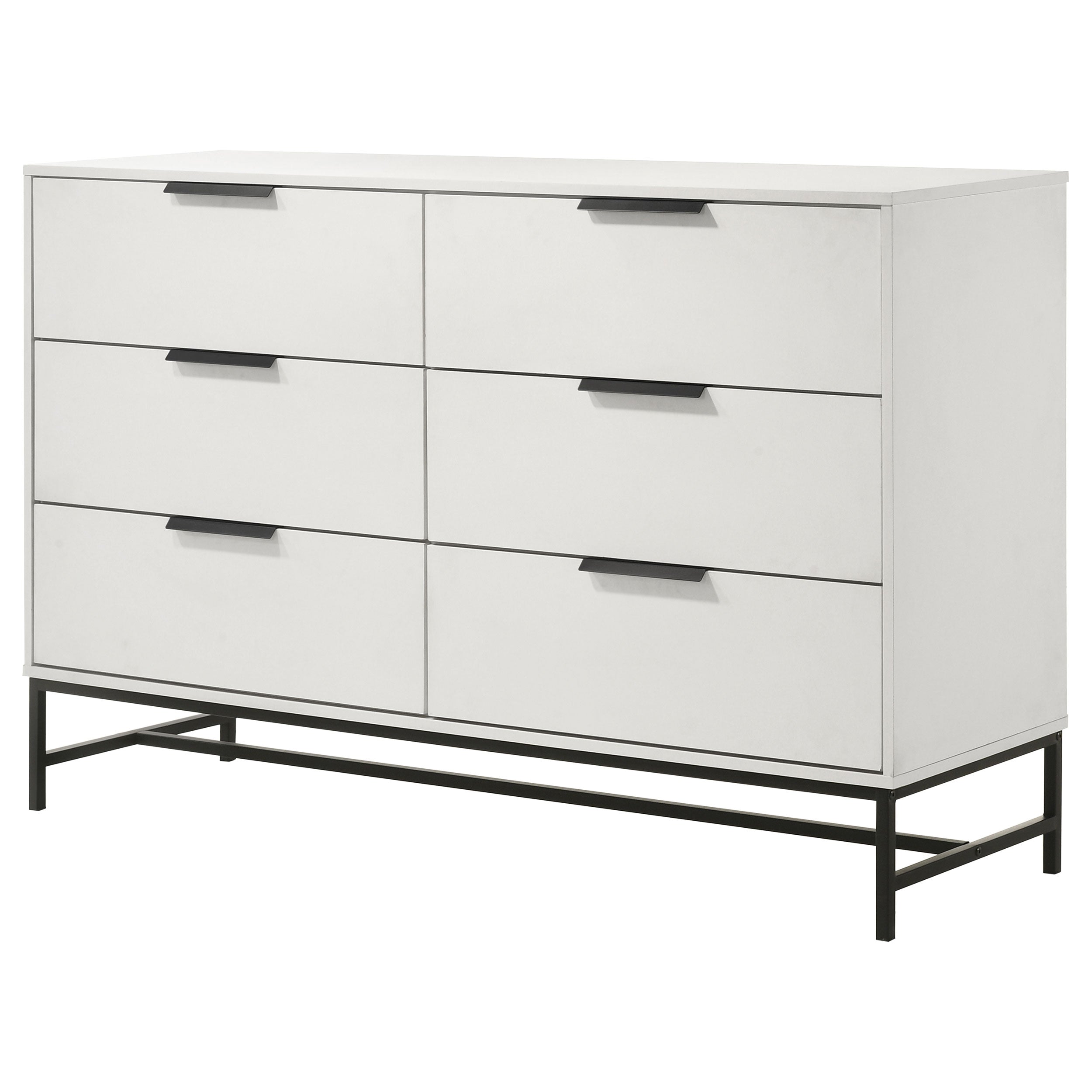 Sonora 6-drawer Bedroom Dresser White — view 4