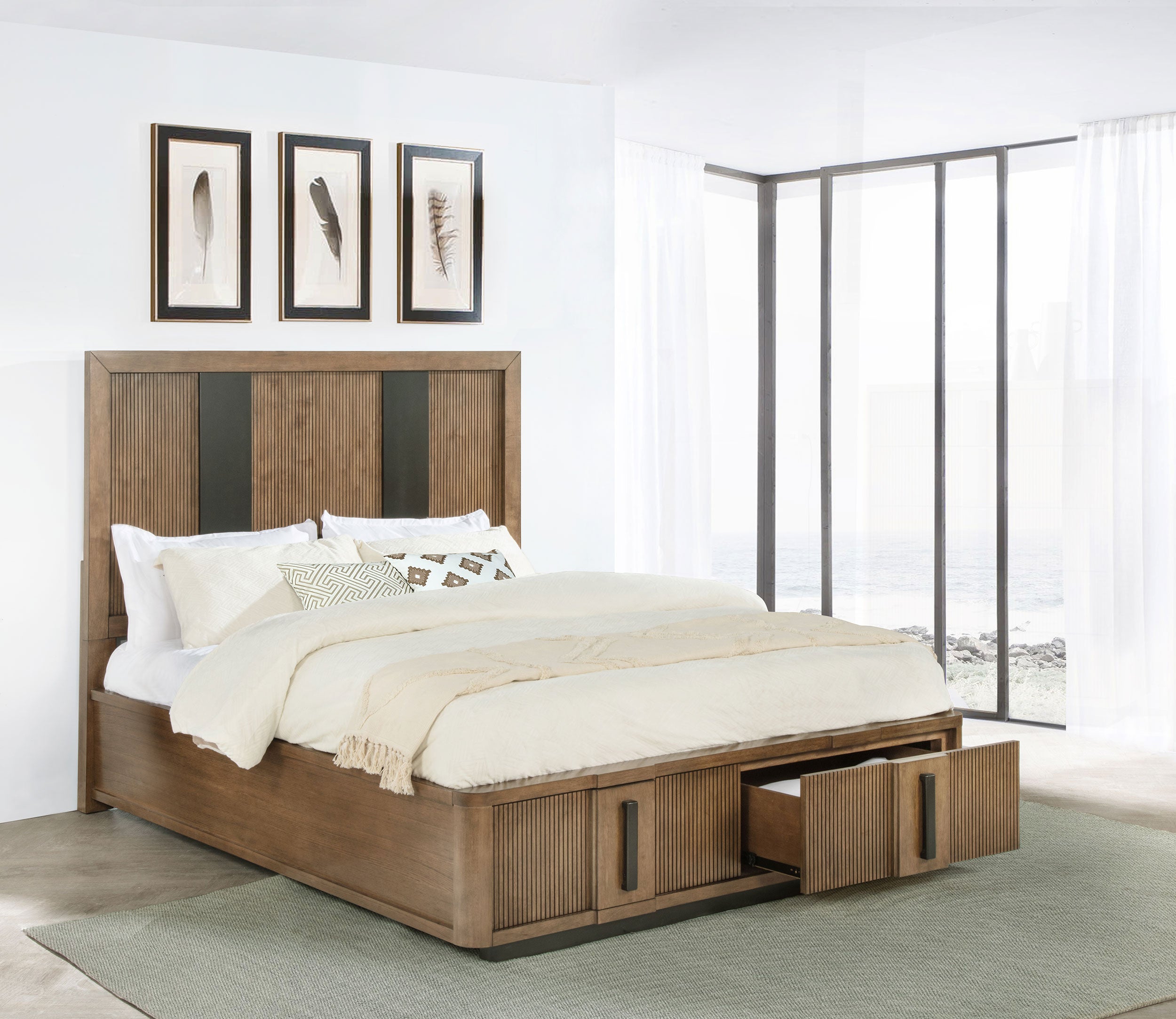 Terrace 2-drawer Eastern King Storage Bed Ash Brown — view 2