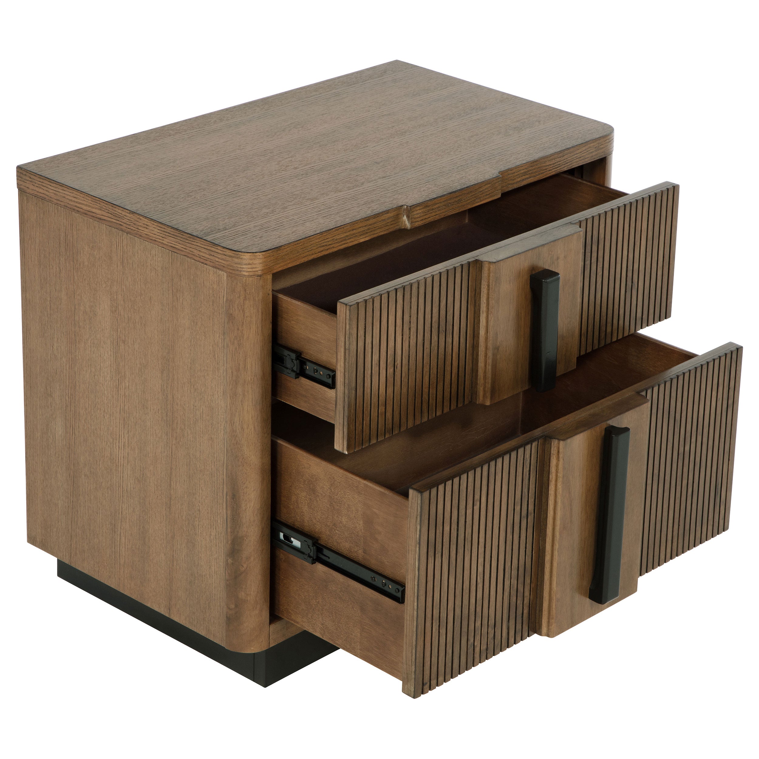 Terrace 2-drawer Nightstand Bedside Table Ash Brown — view 10