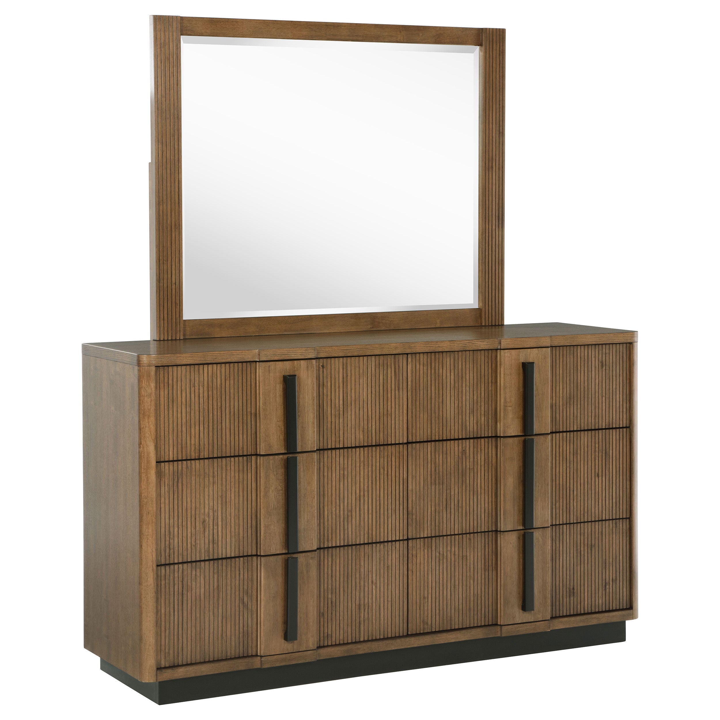 Terrace 6-drawer Dresser and Mirror Ash Brown — view 1