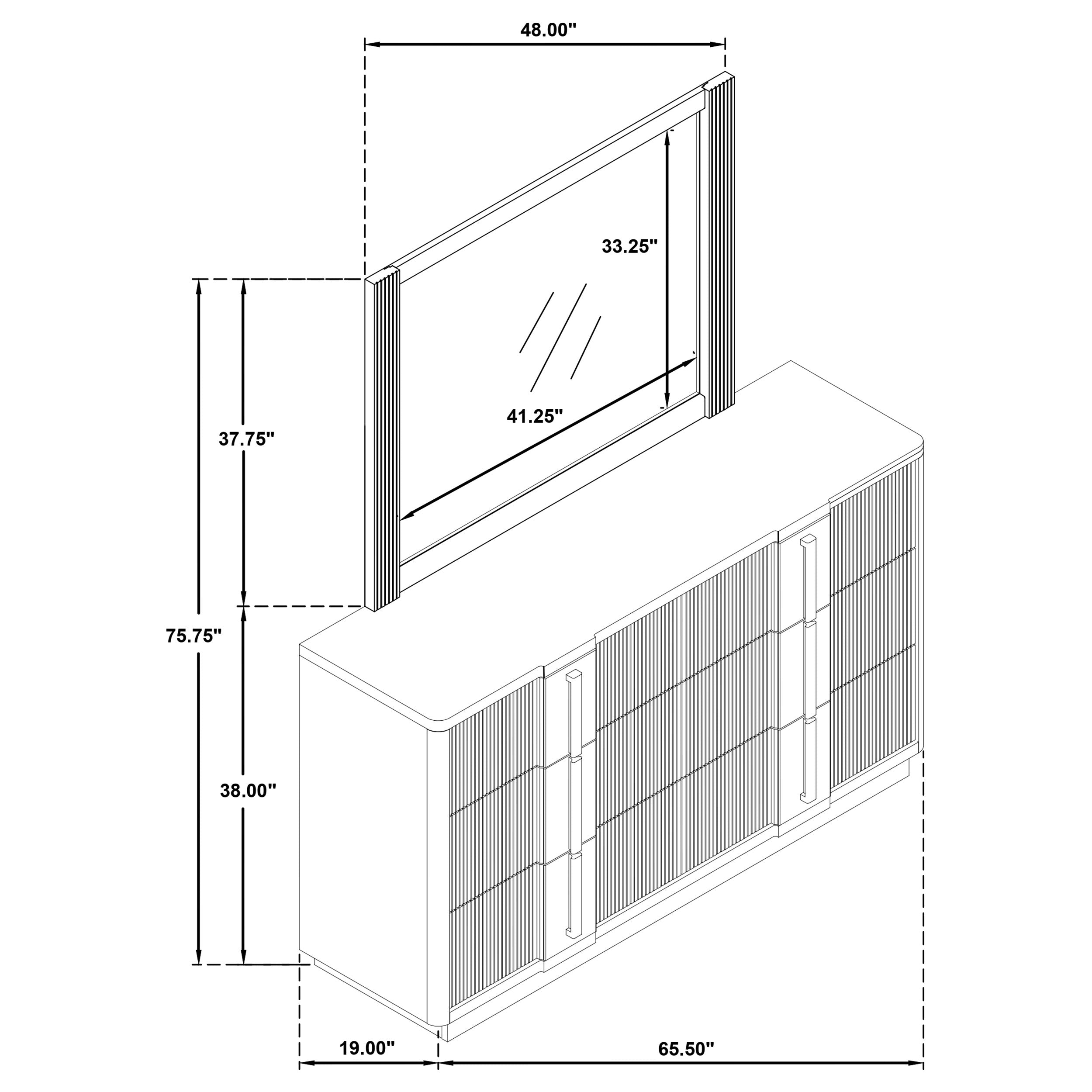Terrace 6-drawer Dresser and Mirror Ash Brown — view 12