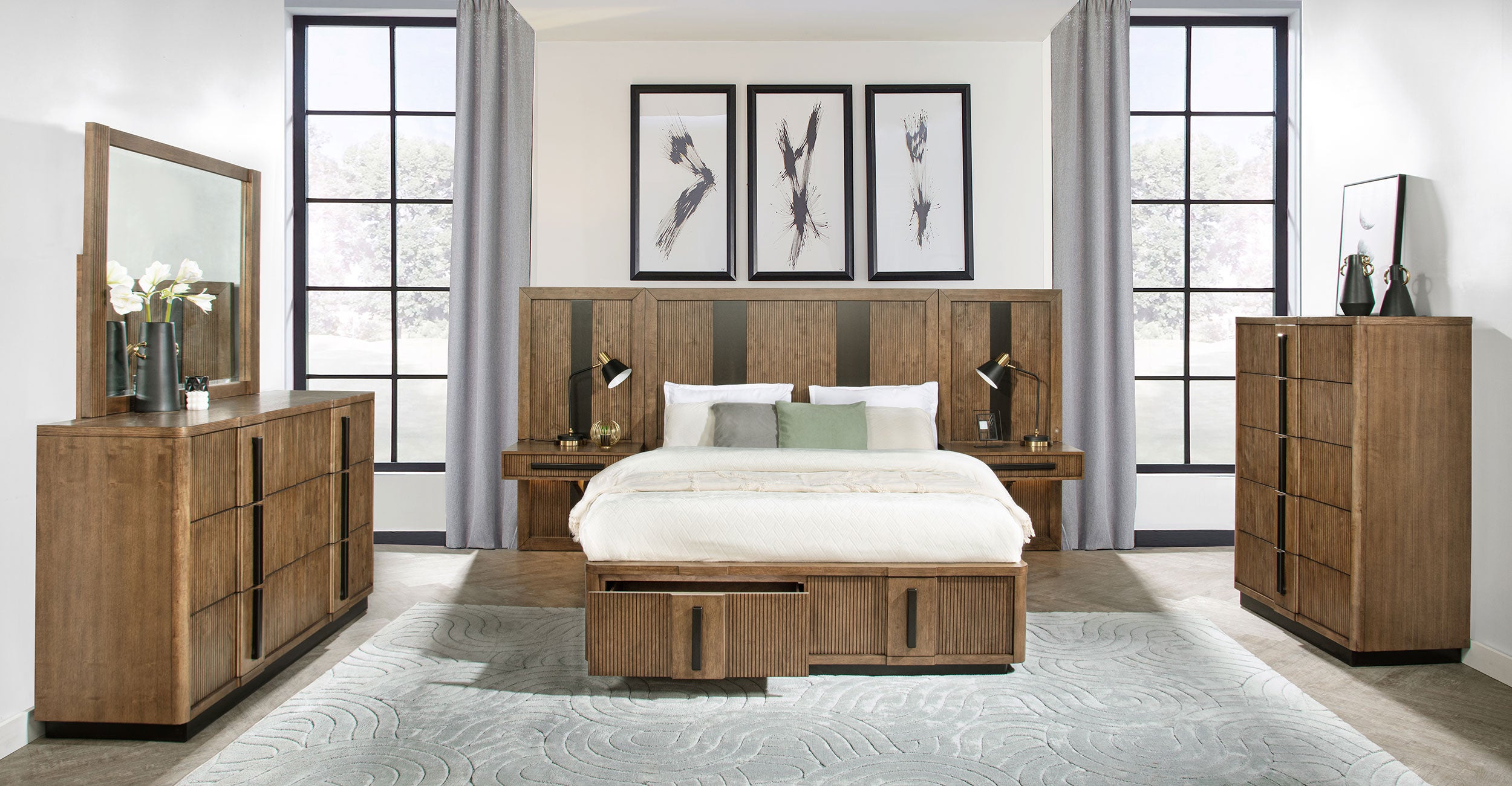 Terrace Dresser Mirror Ash Brown — view 7
