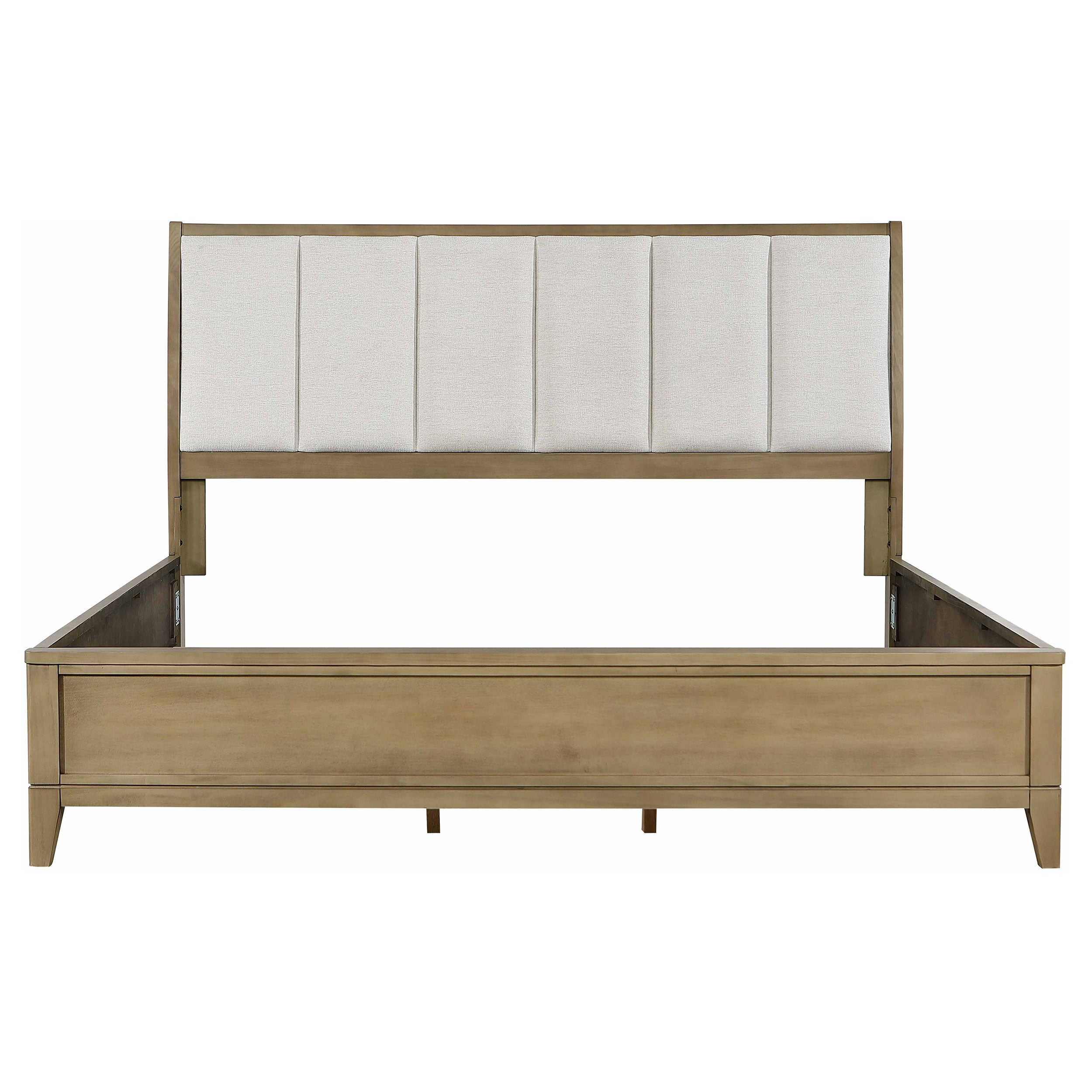 Granada Upholstered Eastern King Panel Bed Natural Pine — view 4
