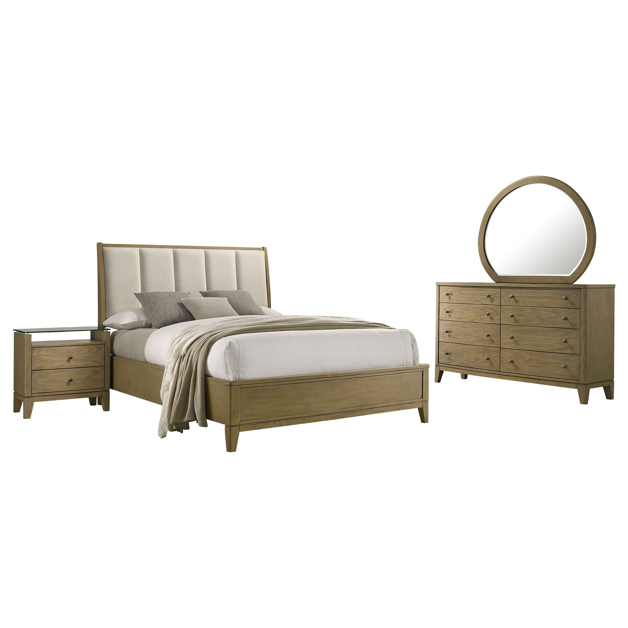 Granada 4-piece California King Bedroom Set Natural Pine — view 2