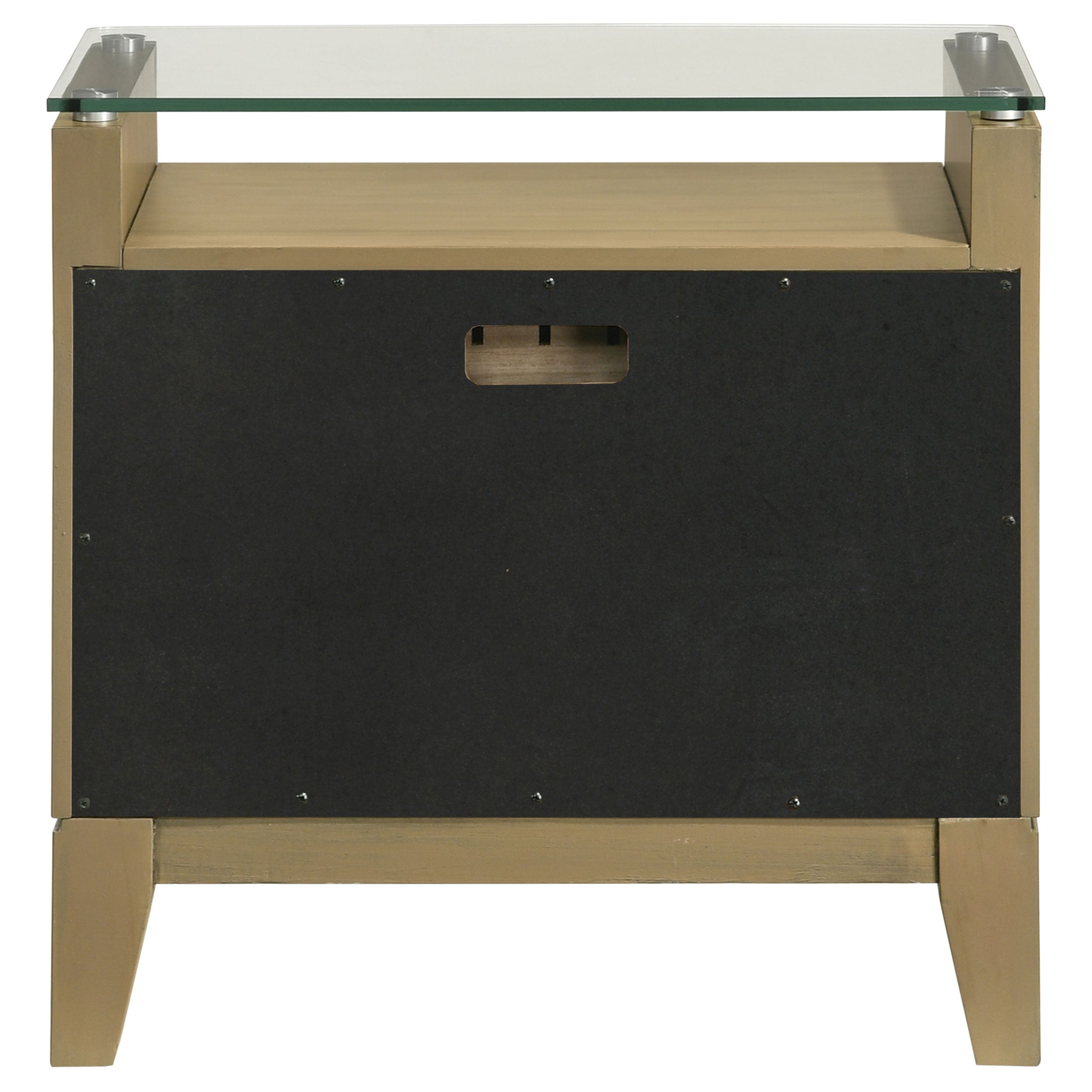 Granada 2-drawer Glass Top Nightstand Natural Pine — view 7