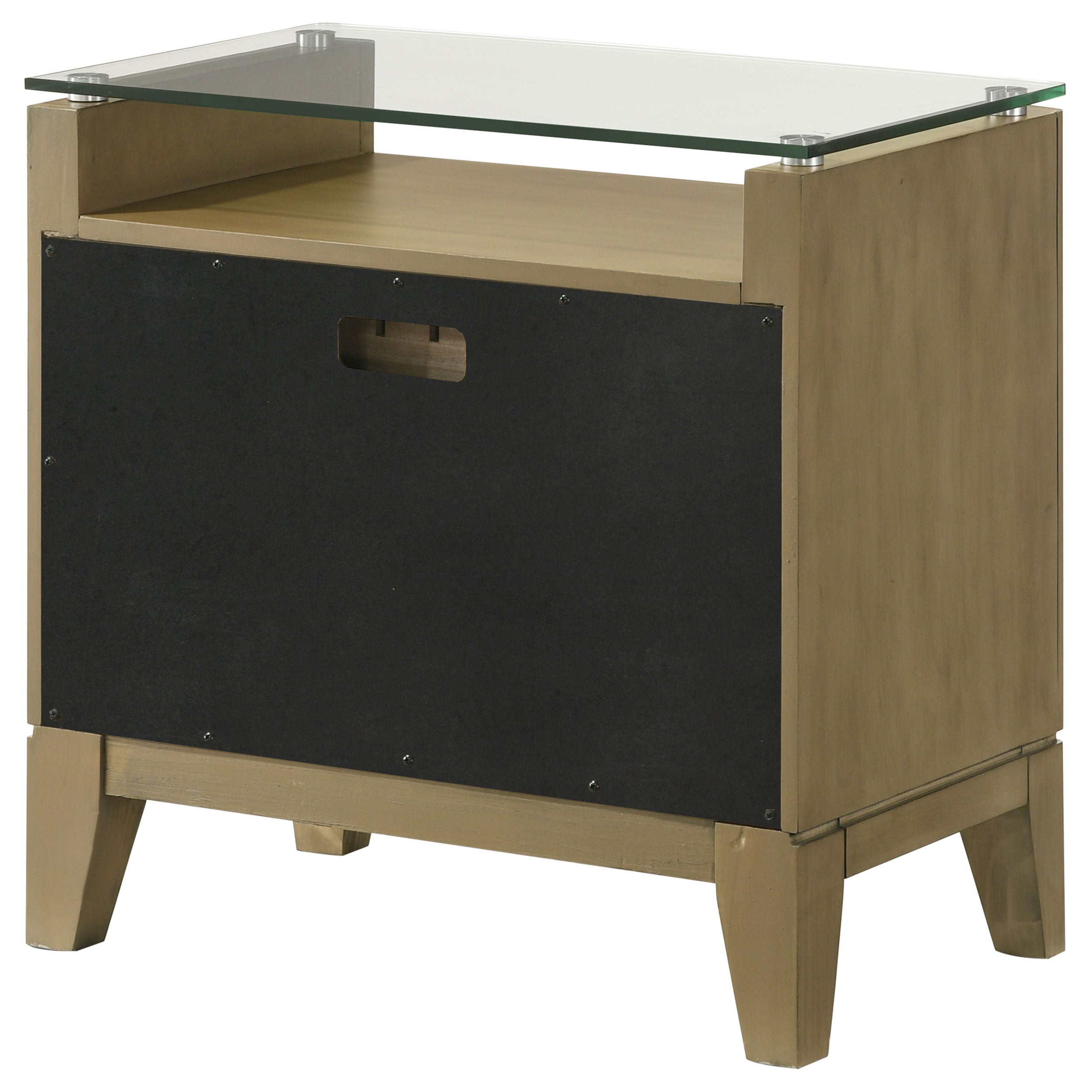 Granada 2-drawer Glass Top Nightstand Natural Pine — view 8