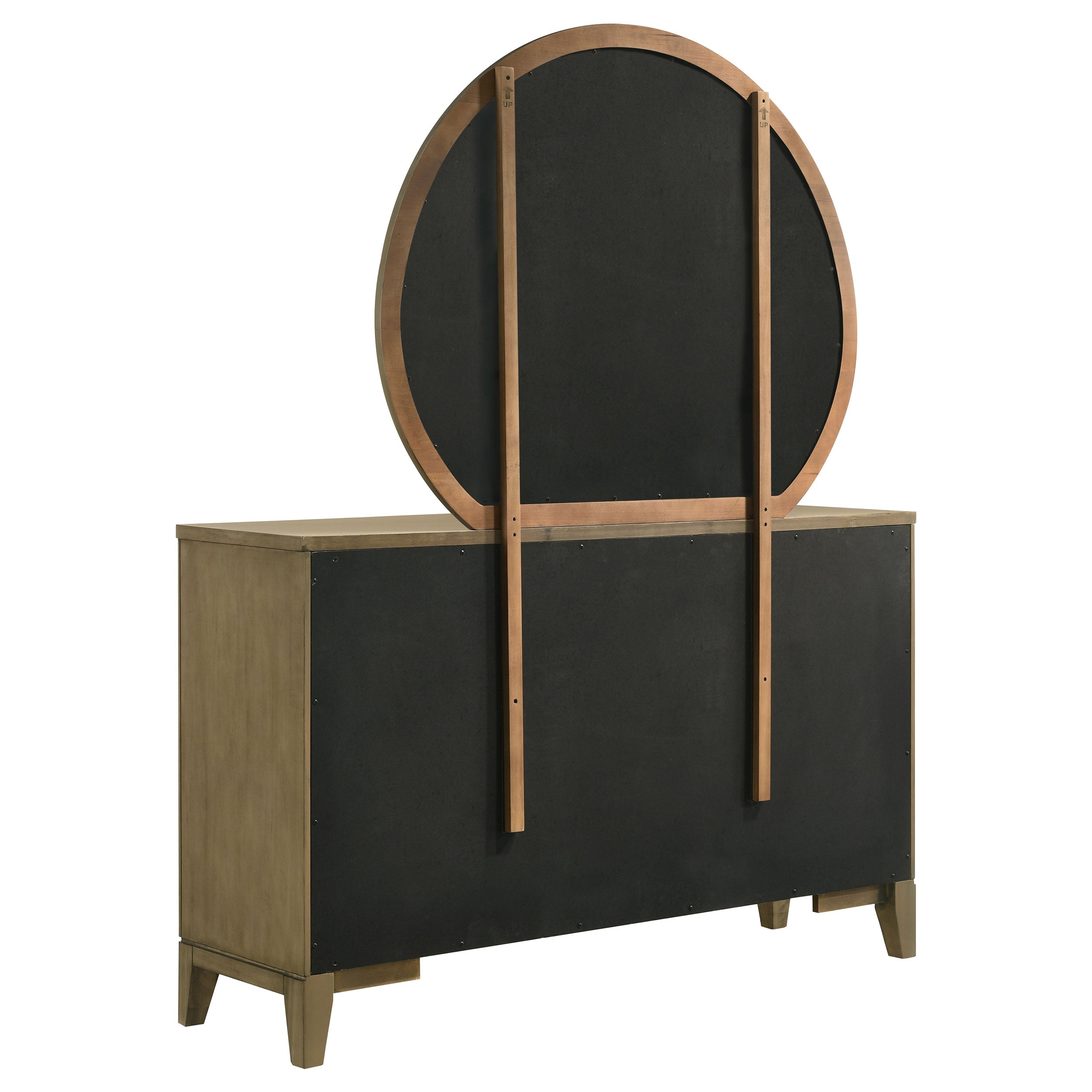 Granada 8-drawer Dresser and Mirror Natural Pine — view 6