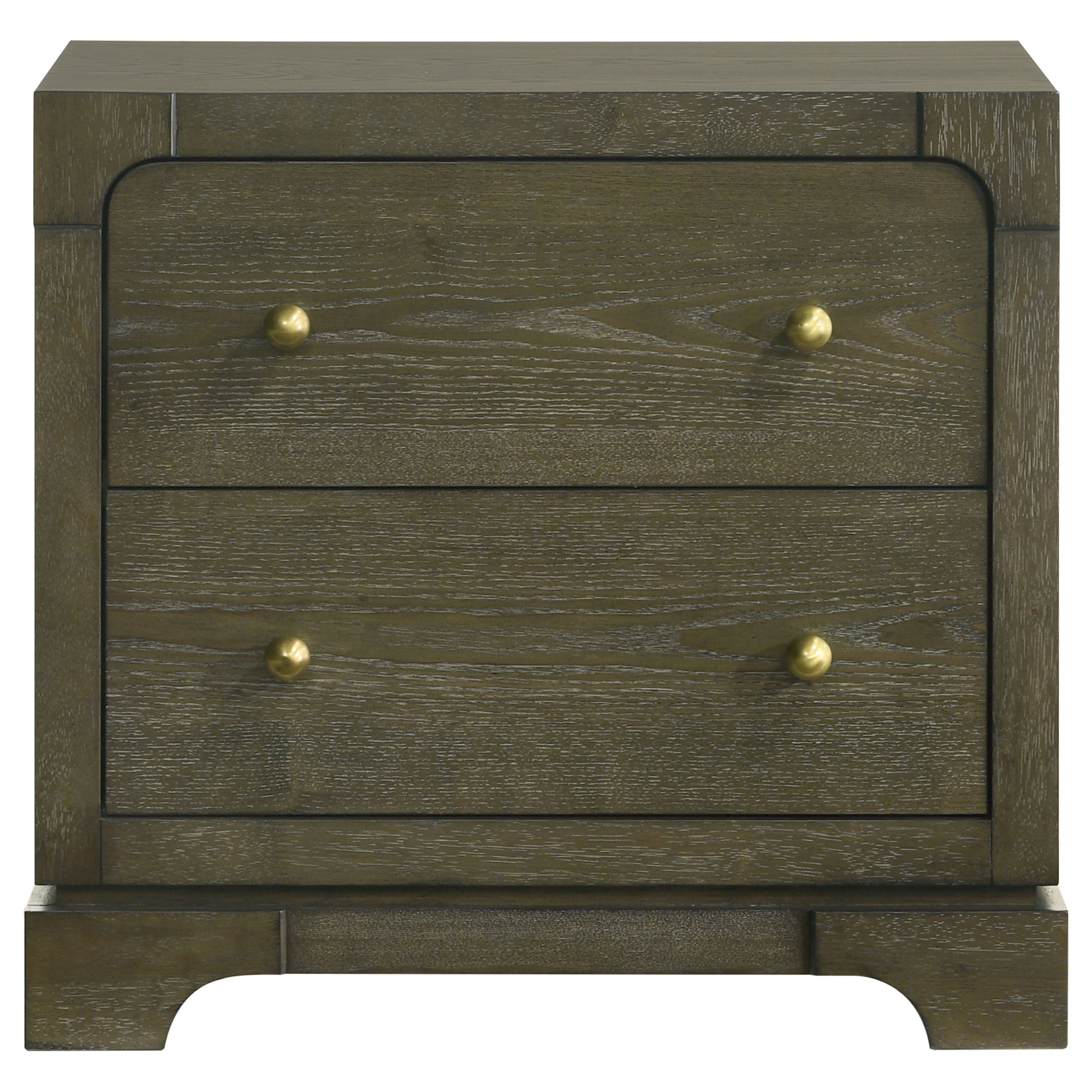 Gran Park 2-drawer Nightstand Bedside Table Dark Cocoa — view 3