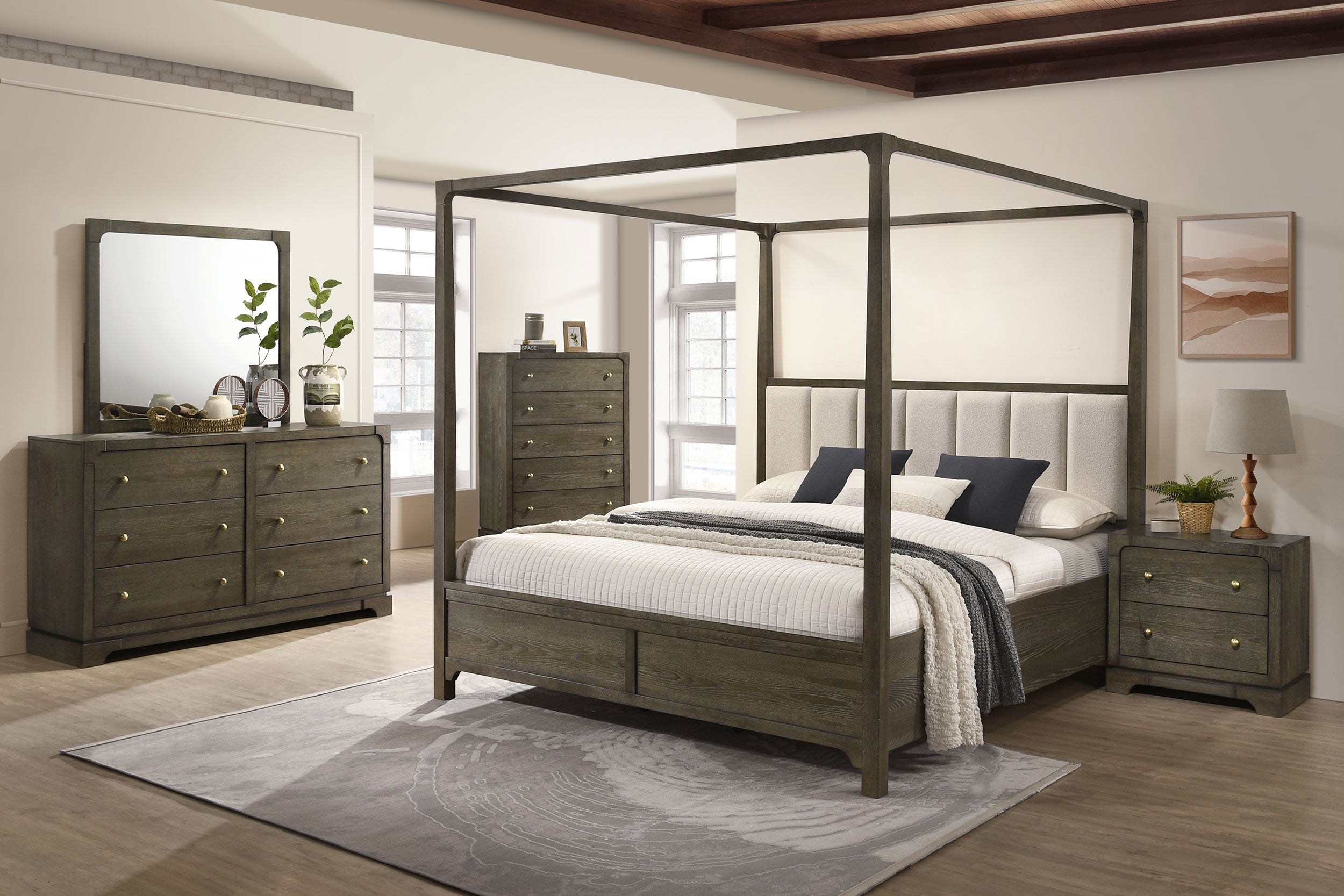 Gran Park 2-drawer Nightstand Bedside Table Dark Cocoa — view 15
