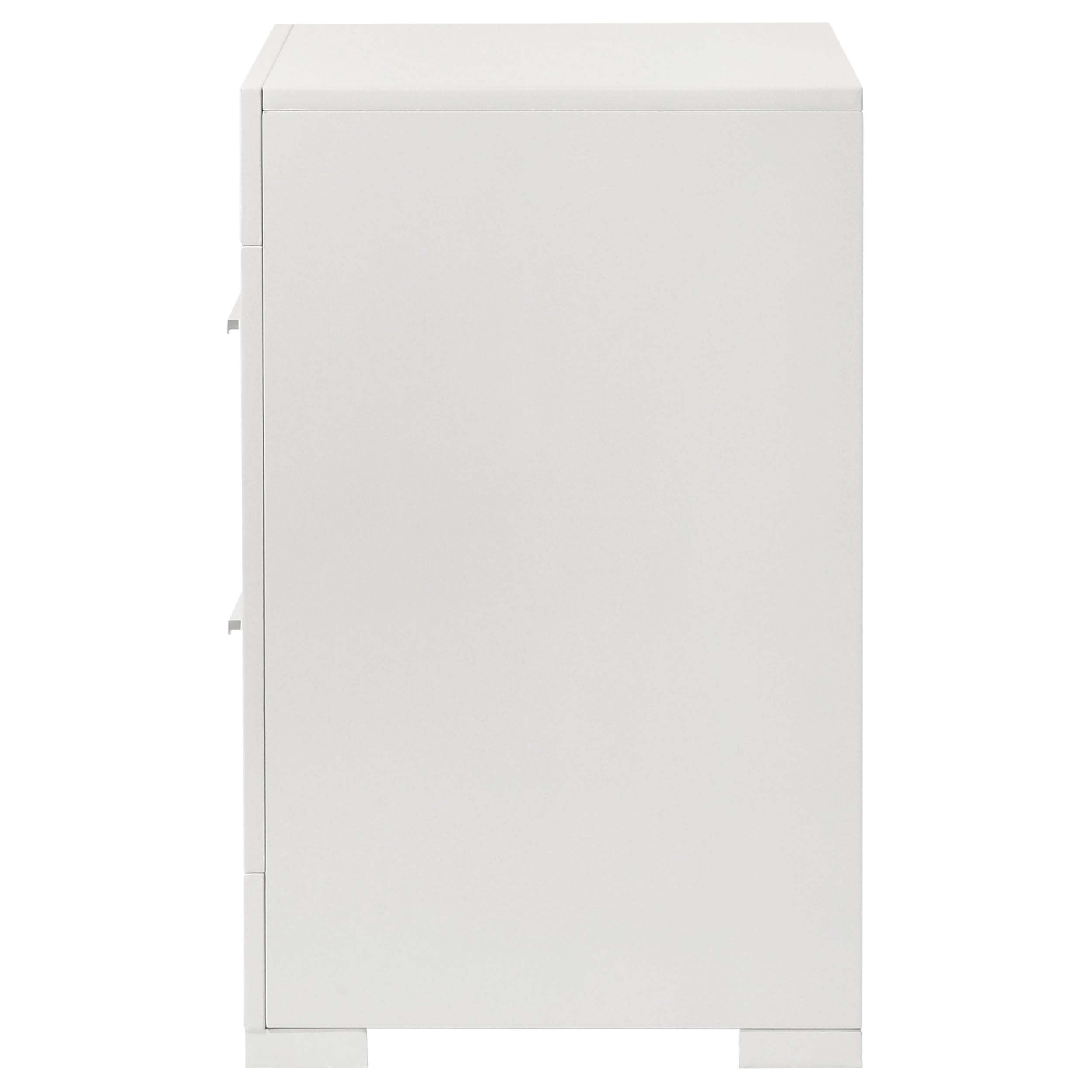 Ives 2-drawer Nightstand Bedside Table White High Gloss — view 5
