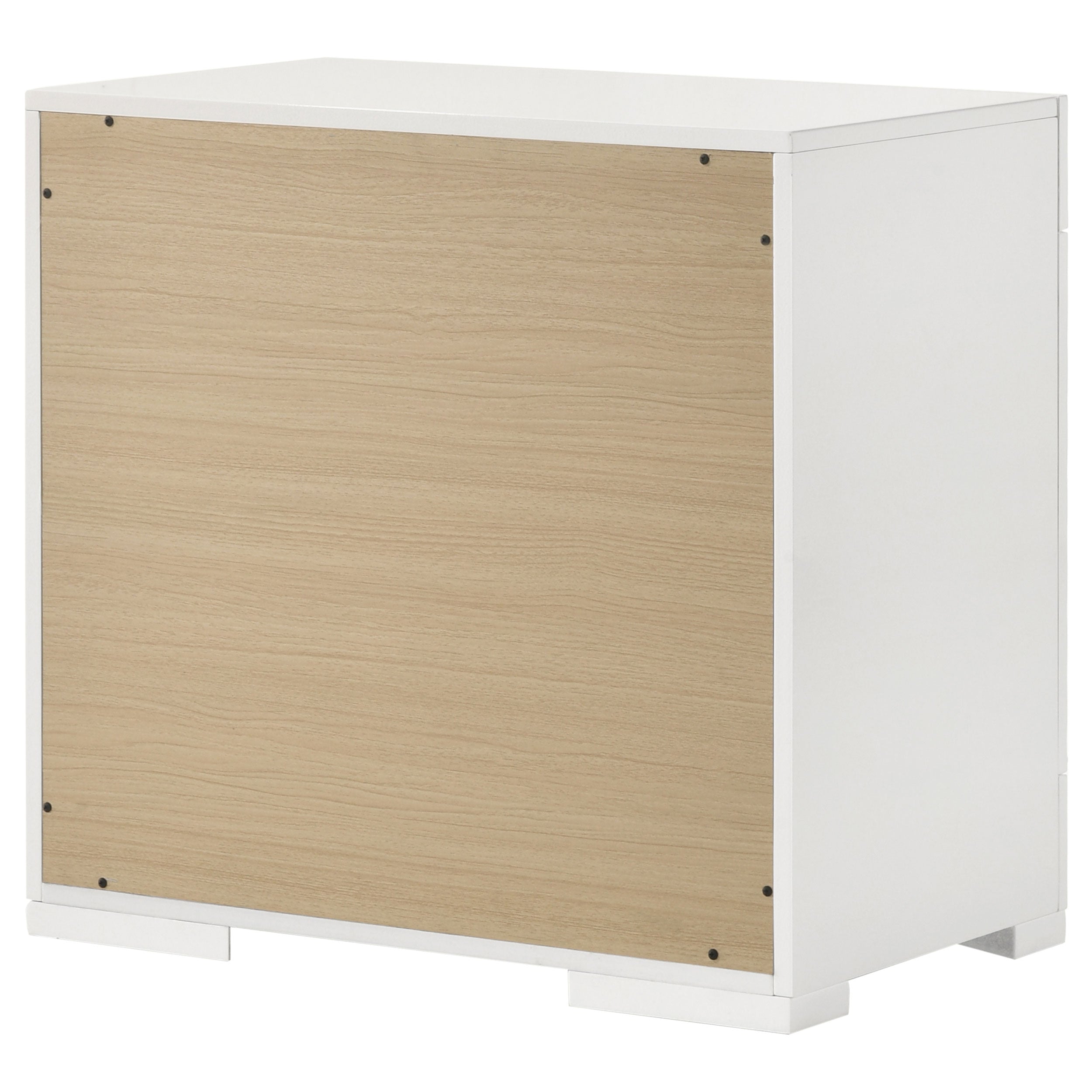 Ives 2-drawer Nightstand Bedside Table White High Gloss — view 8
