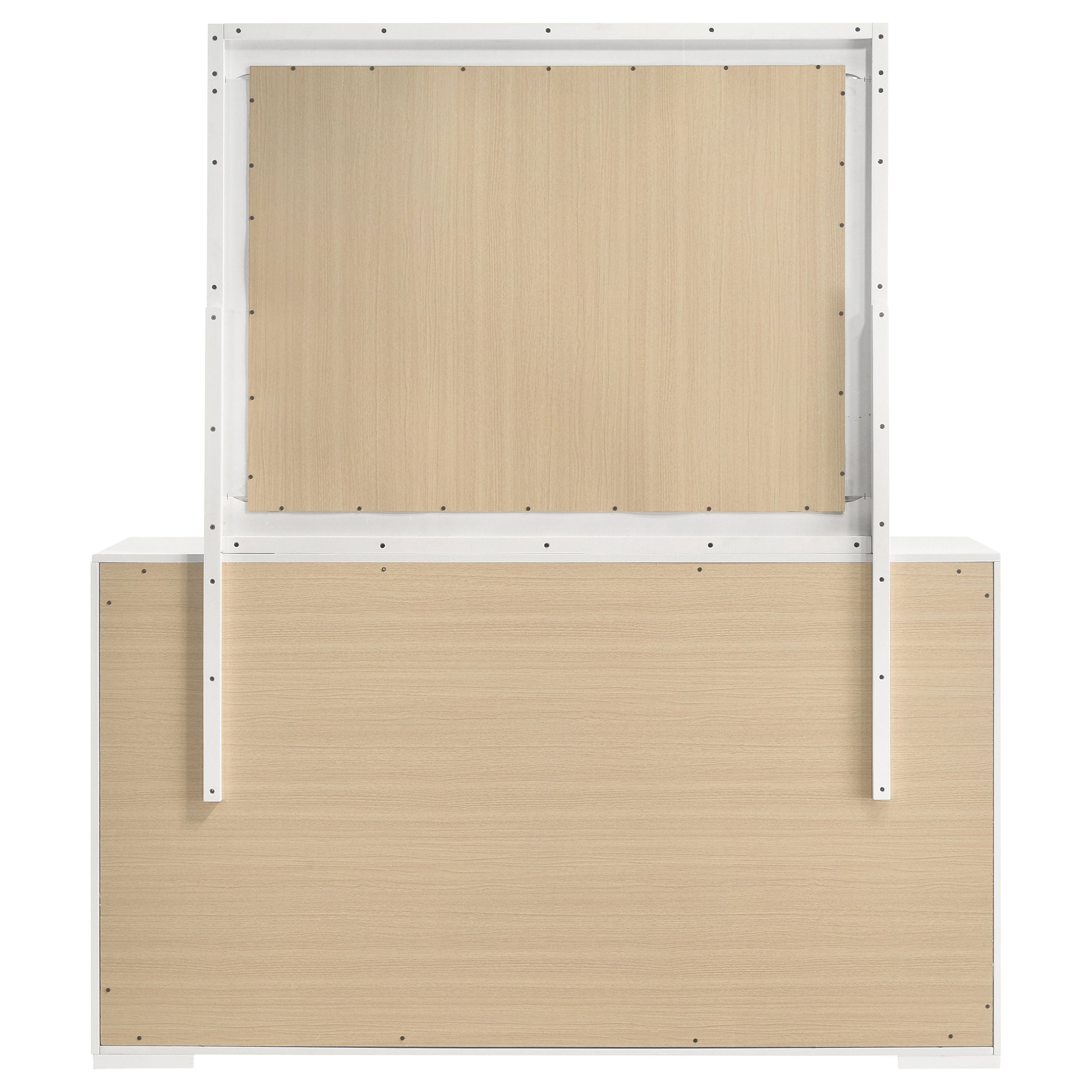 Ives 6-drawer Dresser and Mirror White High Gloss — view 7