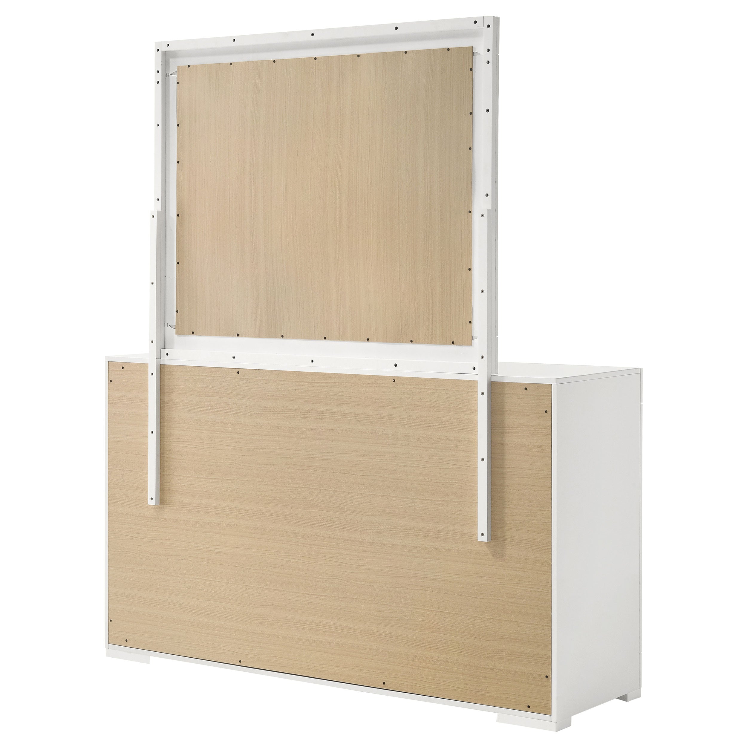 Ives 6-drawer Dresser and Mirror White High Gloss — view 8