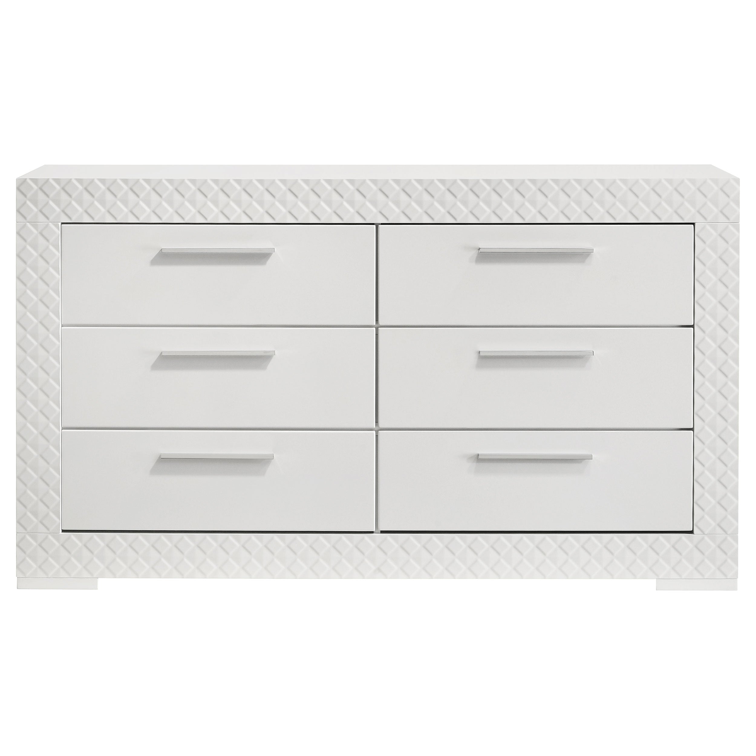Ives 6-drawer Dresser Cabinet White High Gloss — view 3