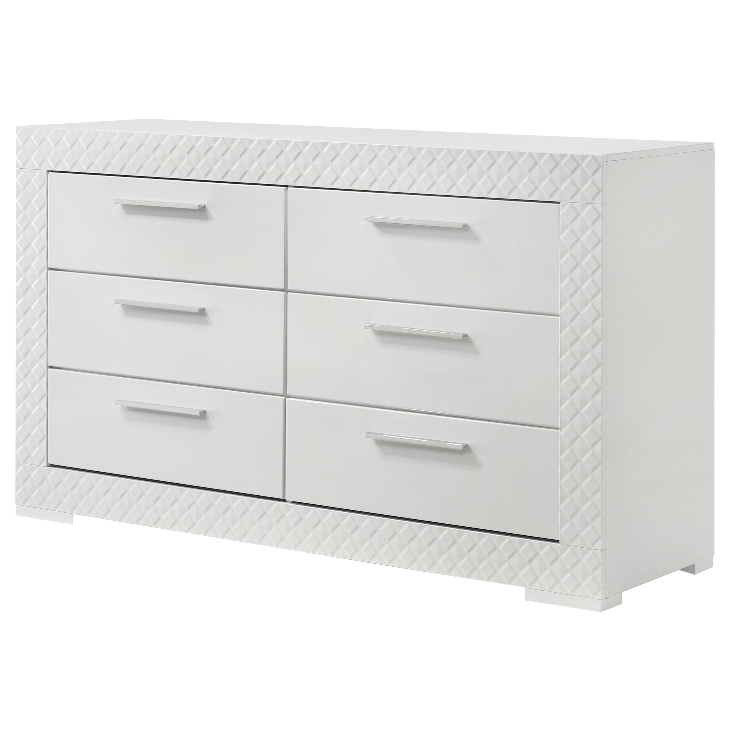 Ives 6-drawer Dresser Cabinet White High Gloss — view 4
