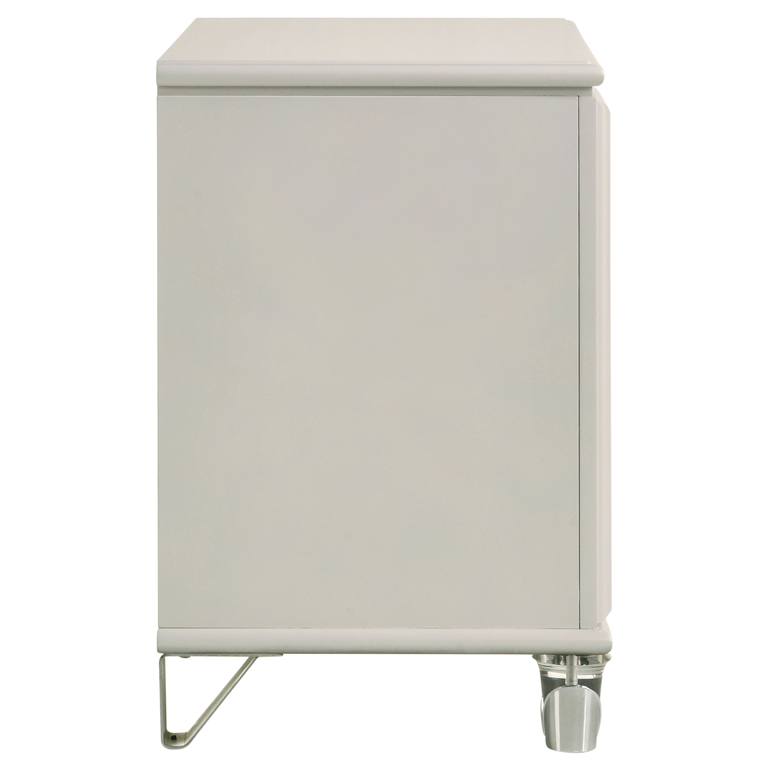 Olivia 2-drawer Nightstand Bedside Table Pearl White — view 9