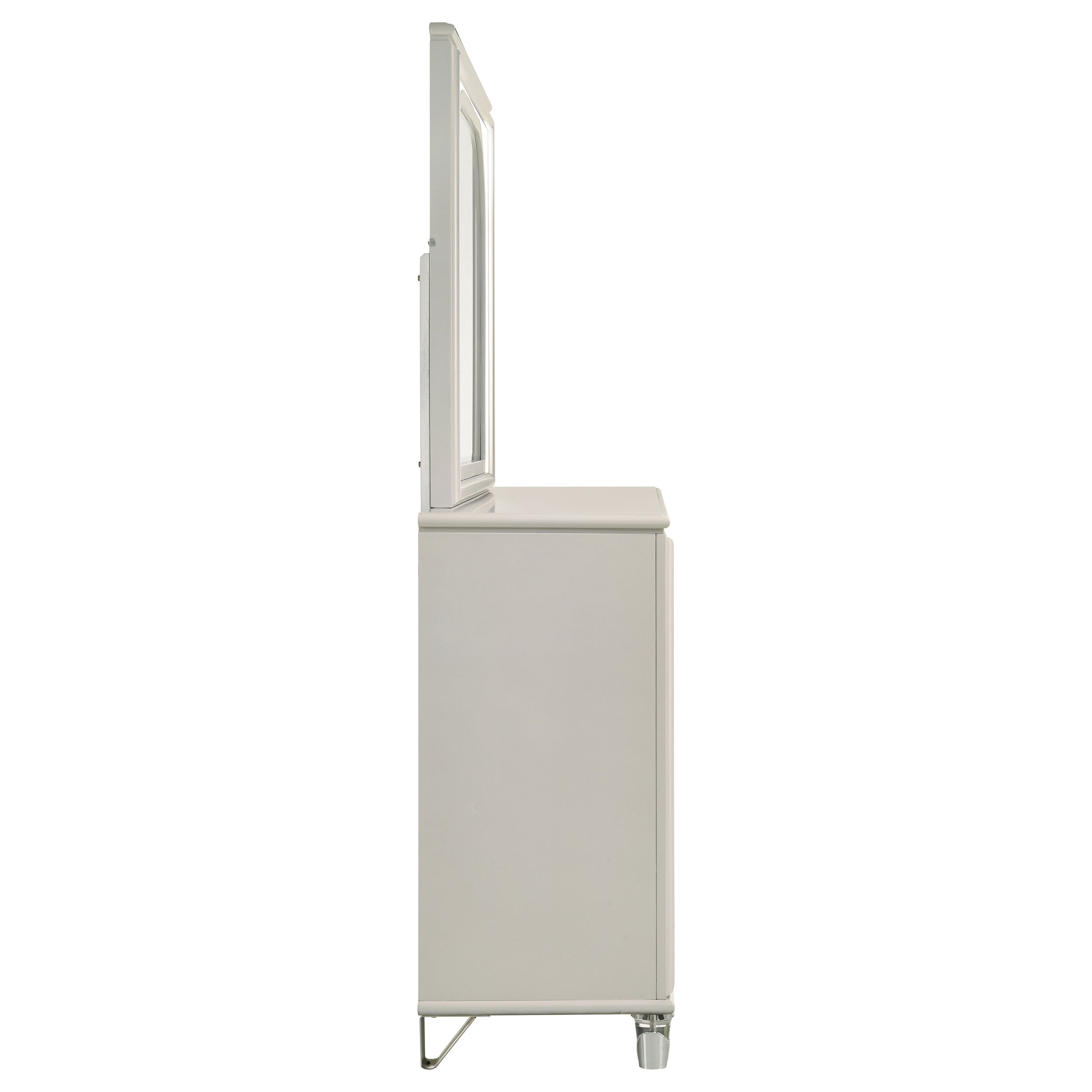 Olivia 6-drawer Dresser and LED Mirror Pearl White — view 9