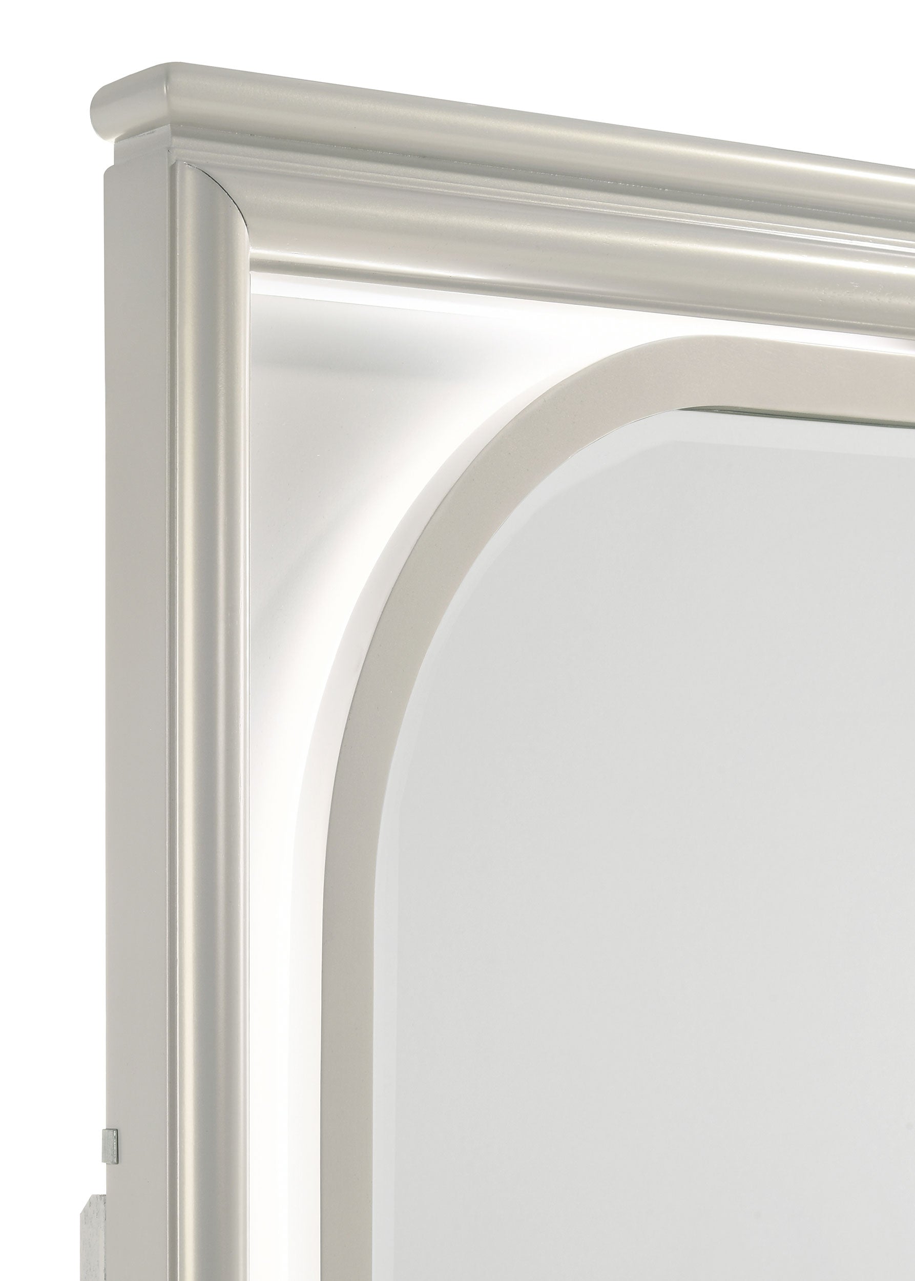 Olivia LED Dresser Mirror Pearl White — view 4