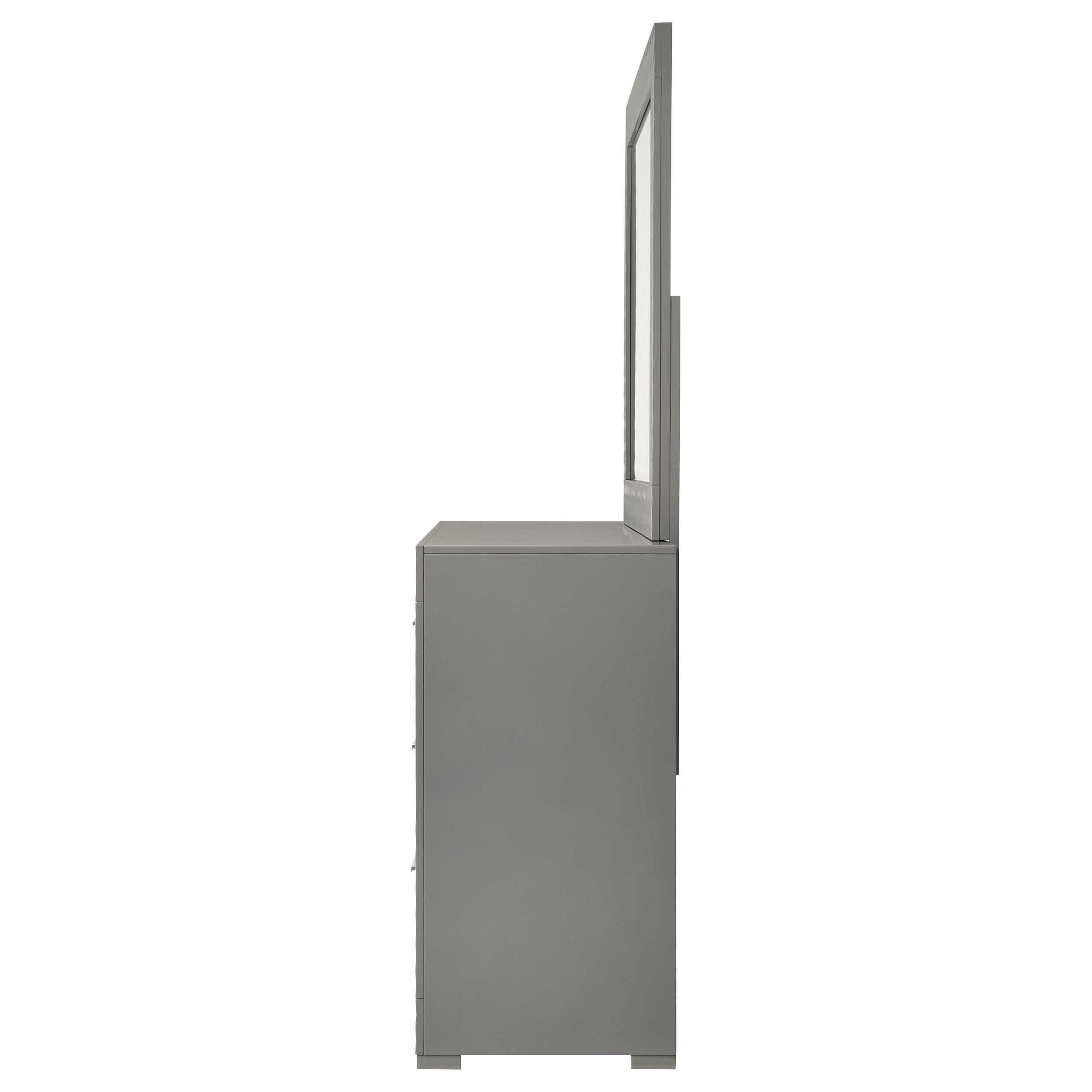 Ives 6-drawer Dresser and Mirror Grey High Gloss — view 5
