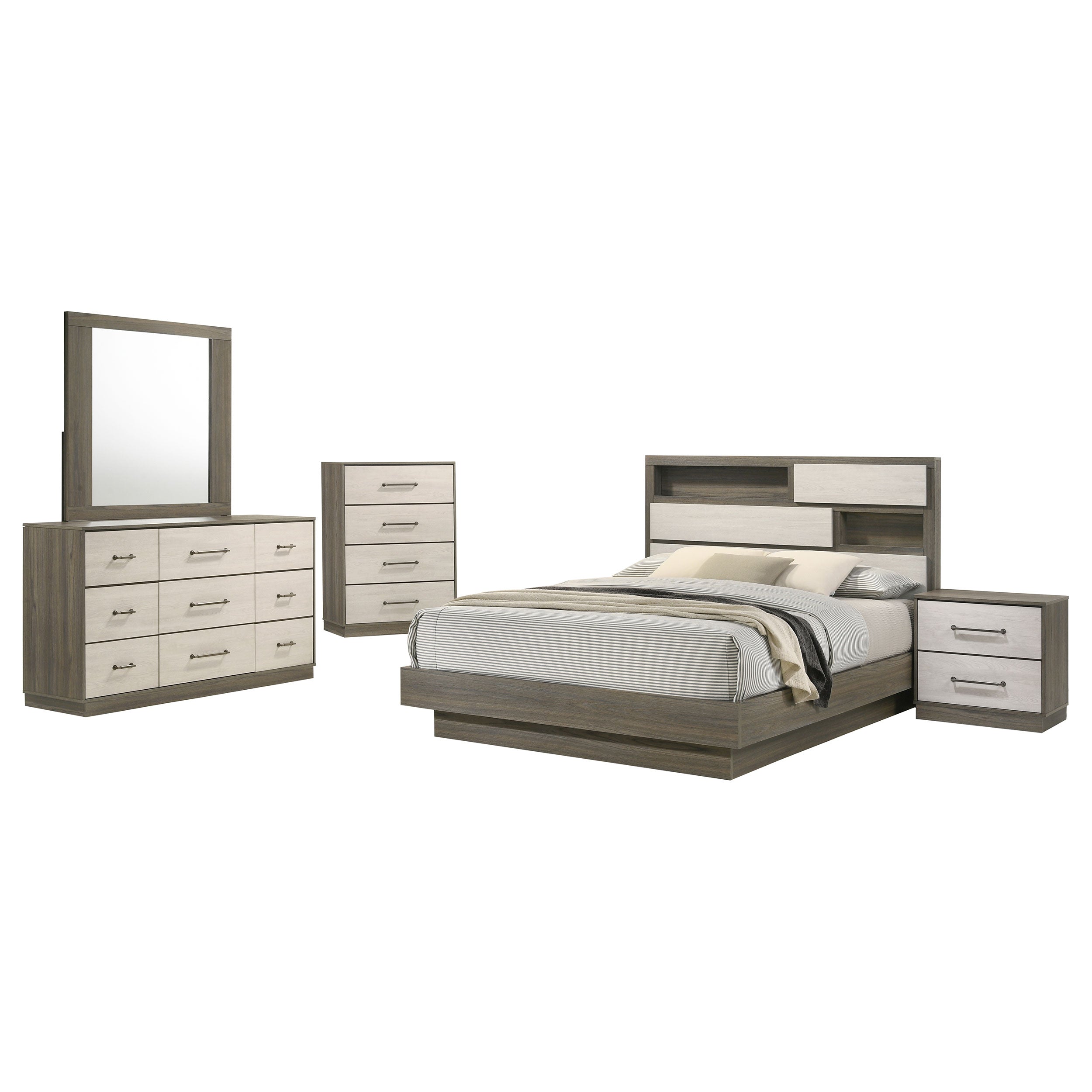 Fenwick 5-piece Queen Bedroom Set Grey Oak — view 2