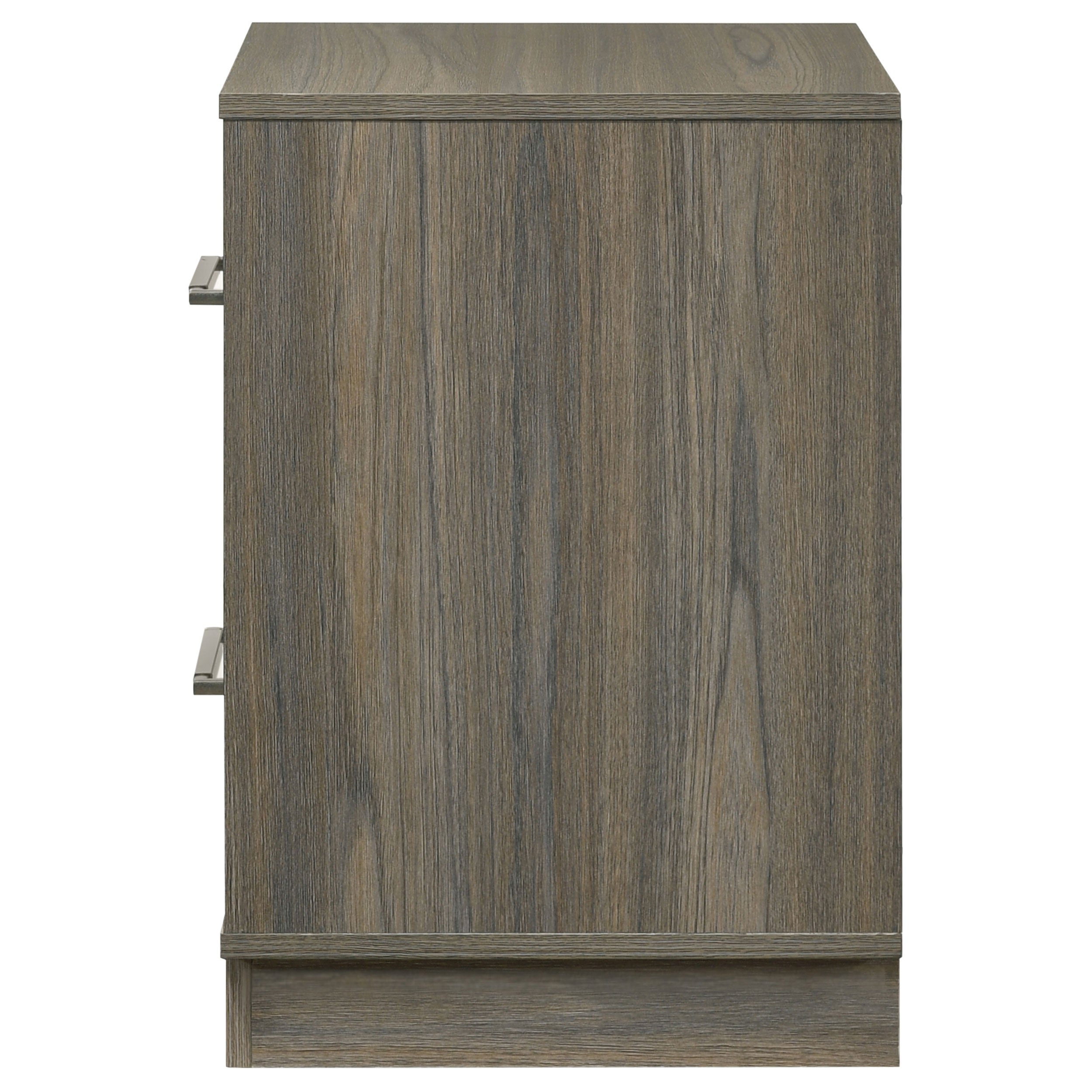 Fenwick 2-drawer Nightstand Bedside Table Grey Oak — view 5