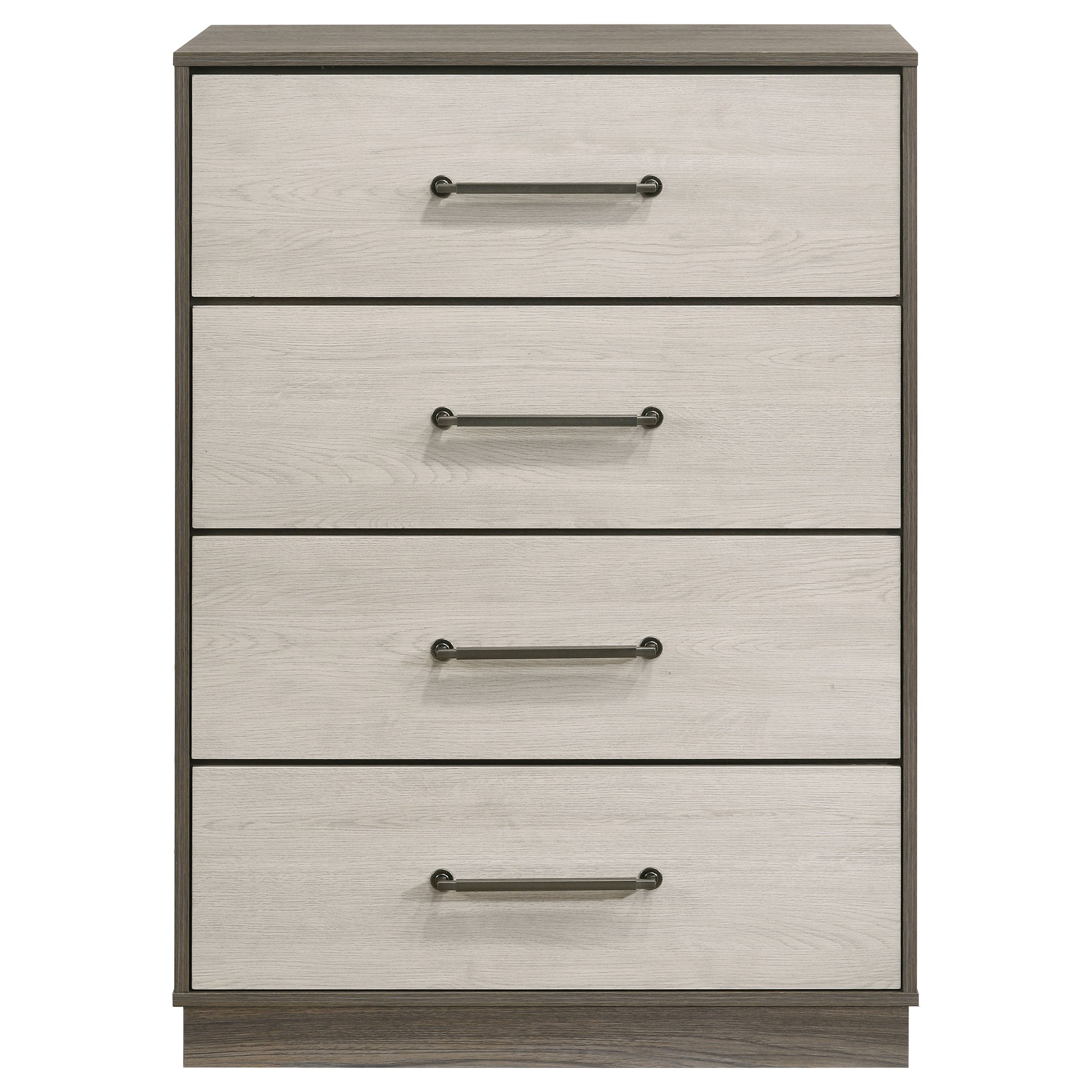 Fenwick 4-drawer Chest of Drawers Grey Oak — view 3