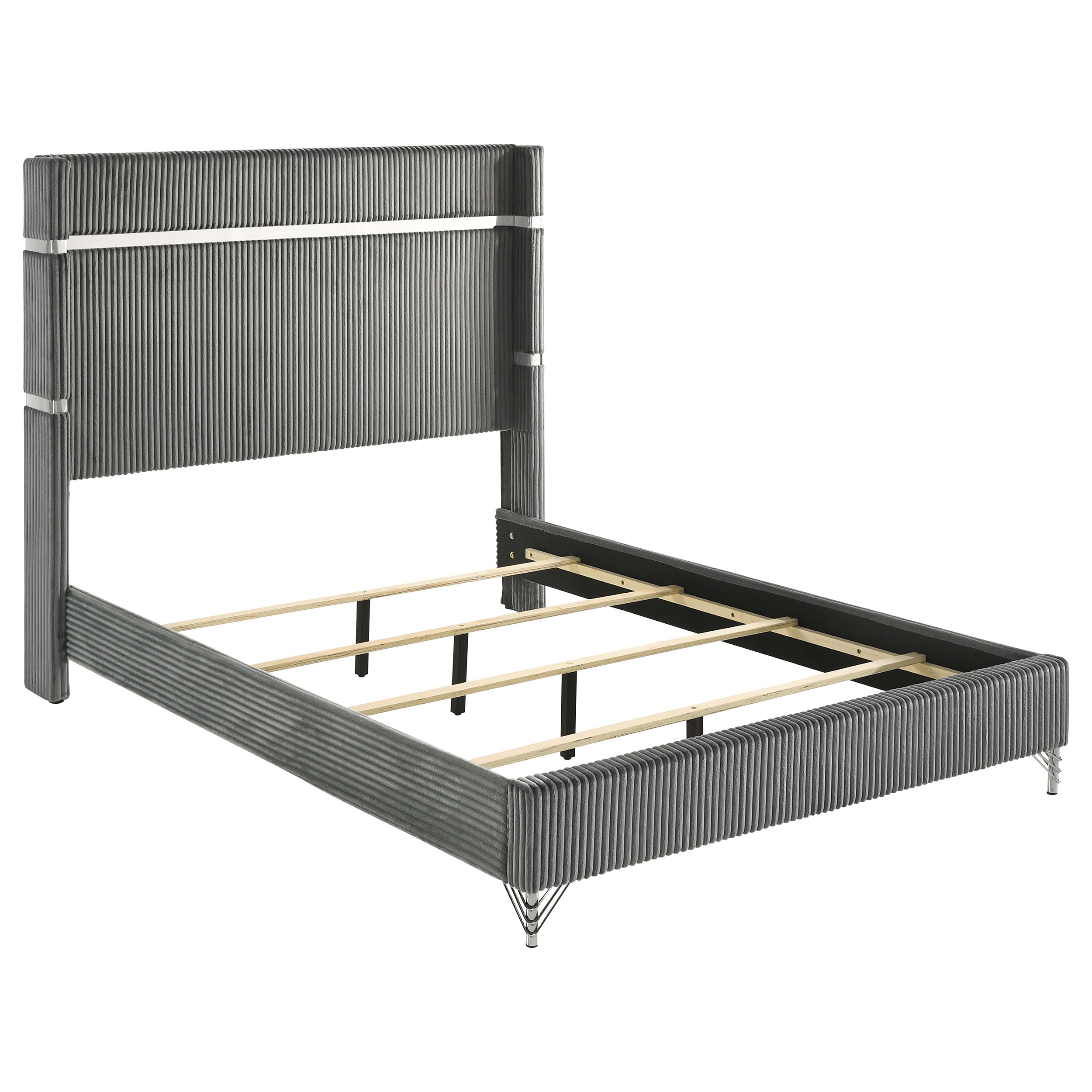 Lucia 4-piece Queen Bedroom Set Grey and Black — view 3