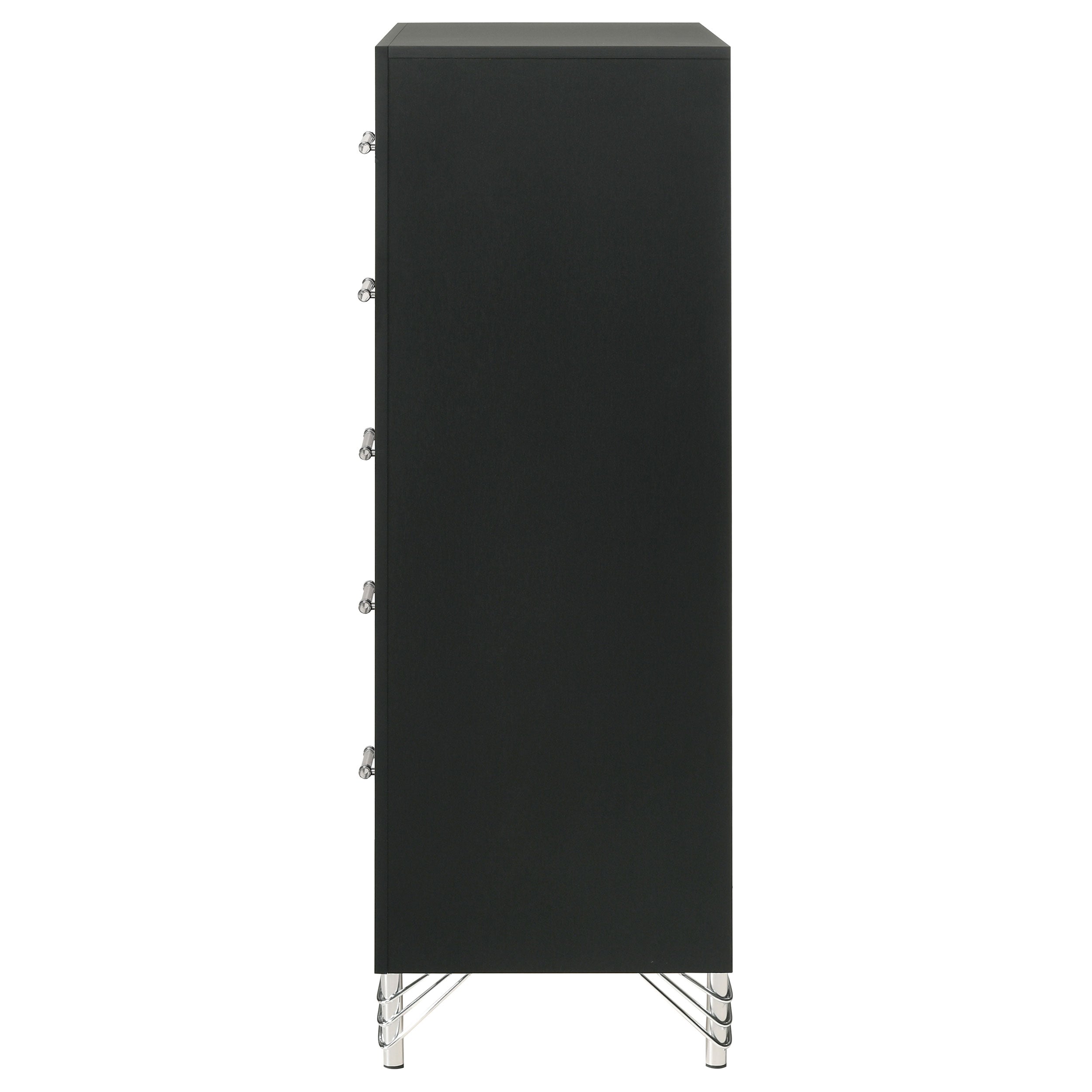 Lucia 5-drawer Bedroom Chest of Drawers Black — view 5