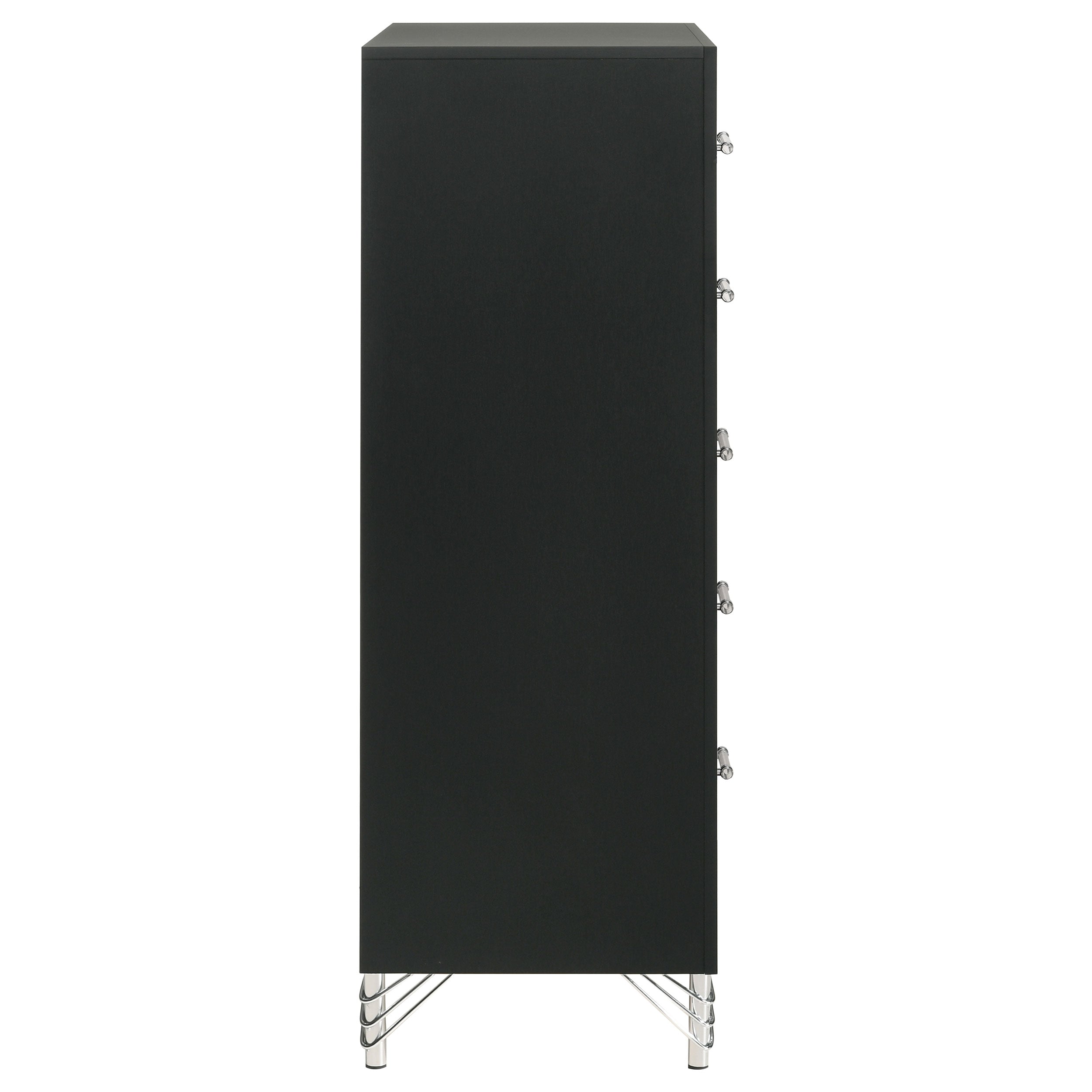 Lucia 5-drawer Bedroom Chest of Drawers Black — view 9