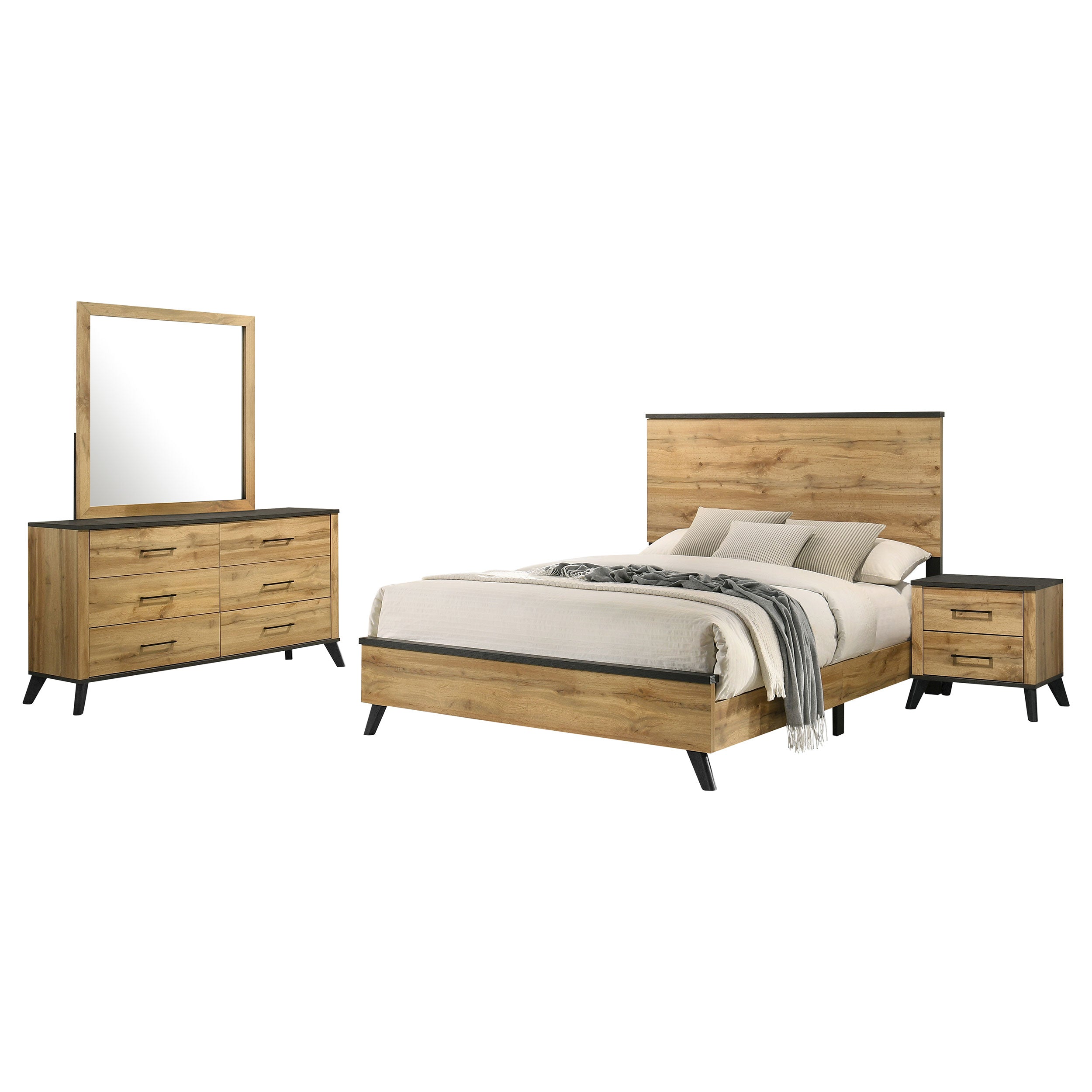 Kaywood 4-piece Queen Bedroom Set Natural Pine — view 2