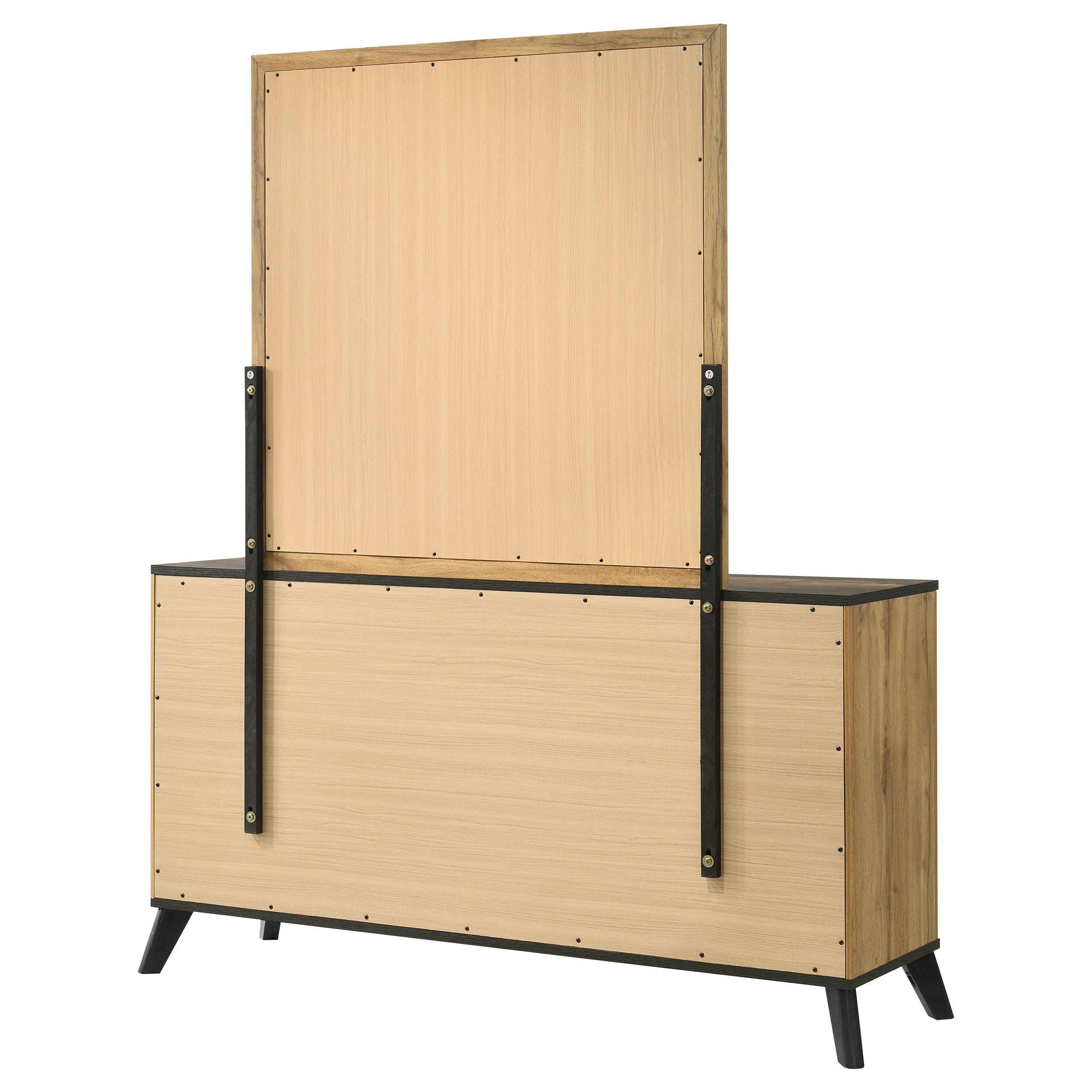 Kaywood 6-drawer Dresser and Mirror Natural Pine — view 8