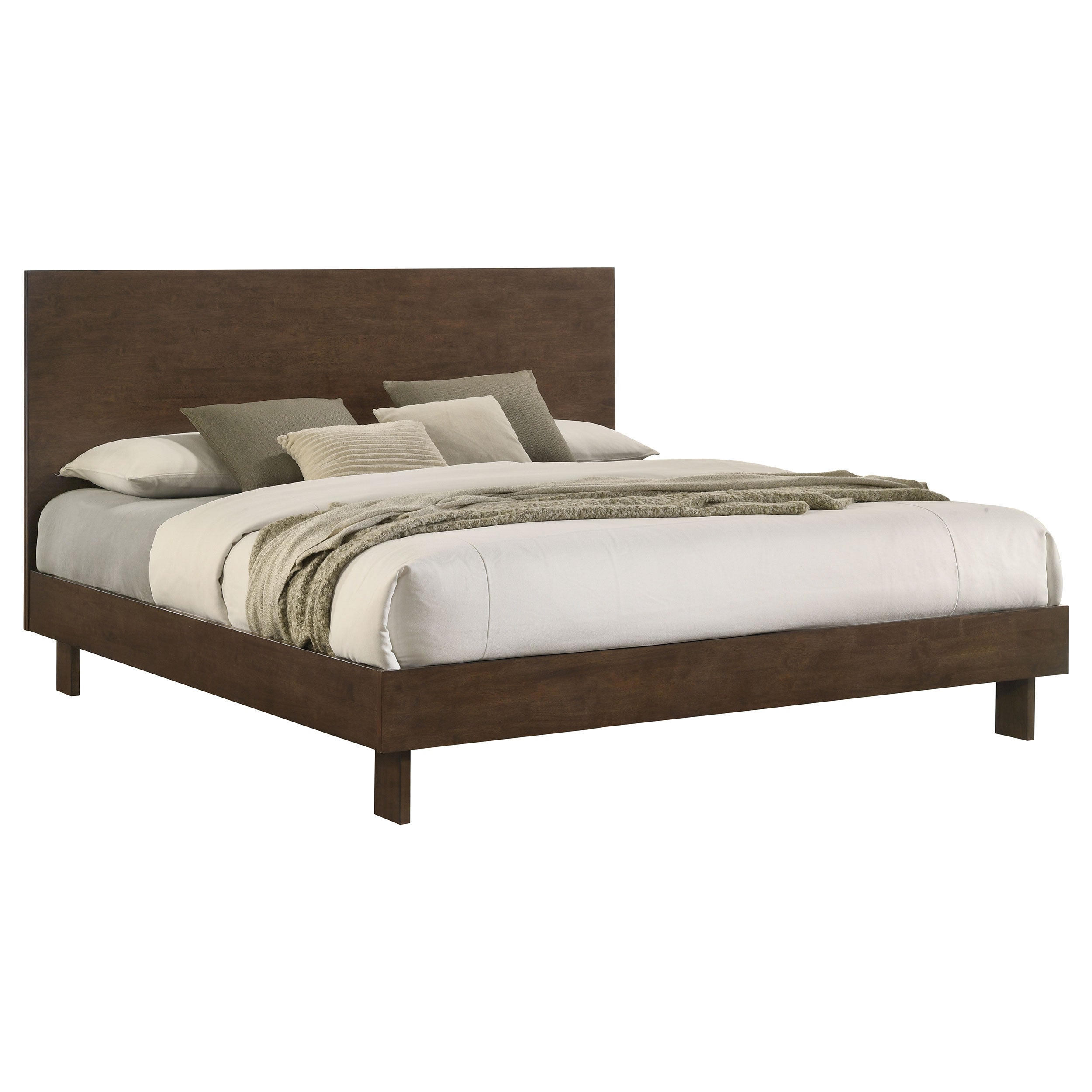 Glenwood 48-inch Eastern King Platform Panel Bed Warm Brown — view 3