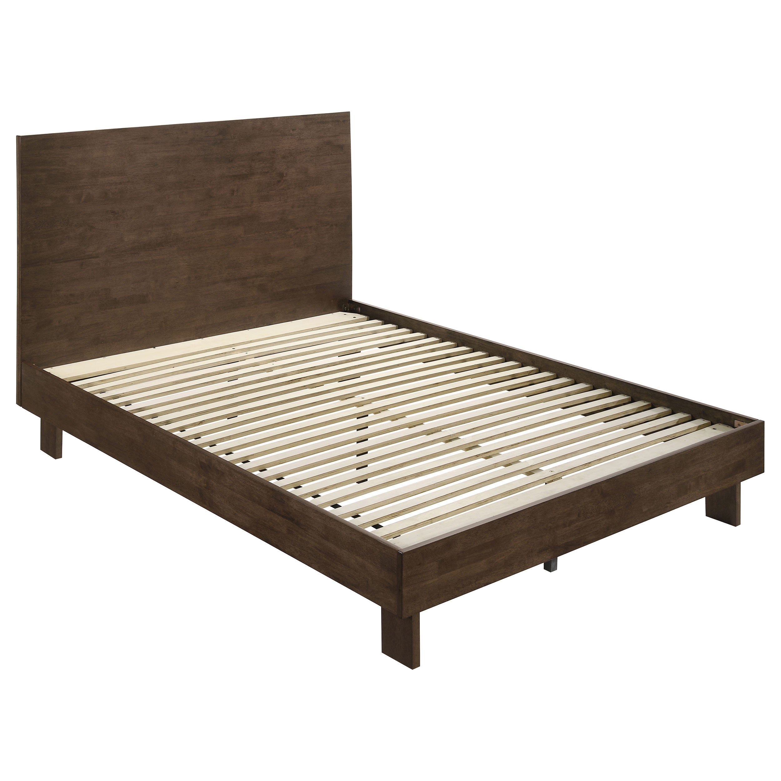 Glenwood 48-inch Queen Platform Panel Bed Warm Brown — view 1