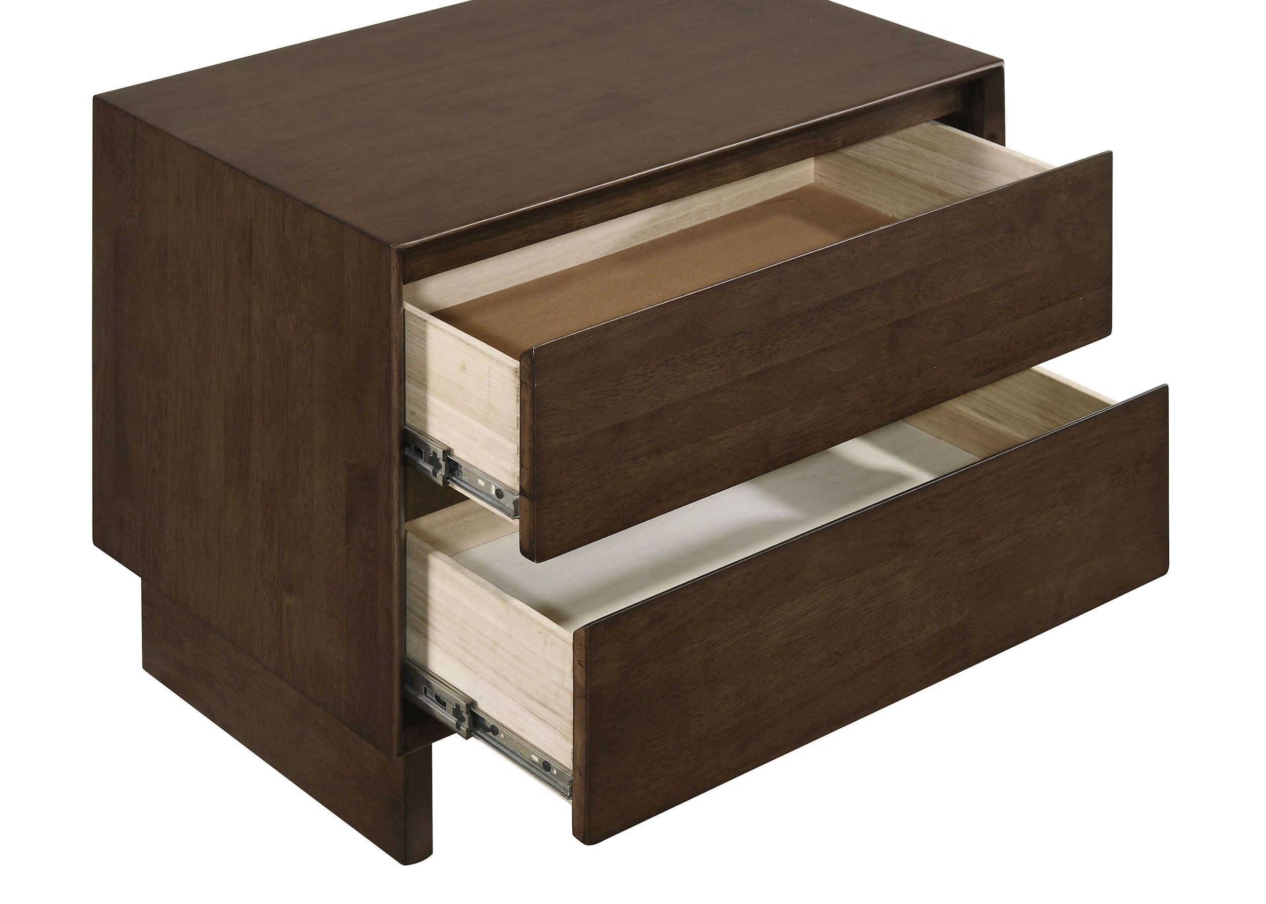 Glenwood 2-drawer Nightstand Bedside Table Warm Brown — view 11