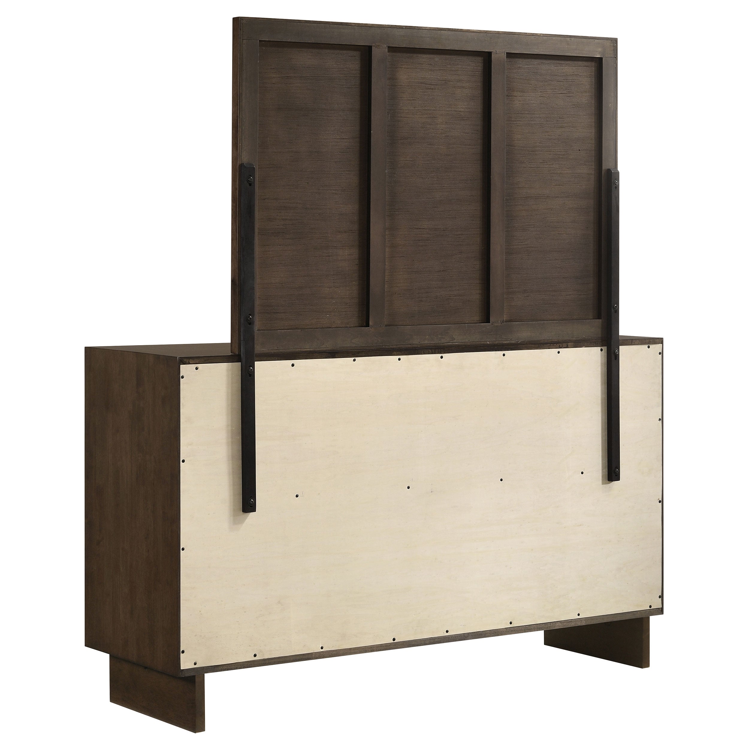 Glenwood 6-drawer Dresser and Mirror Warm Brown — view 6