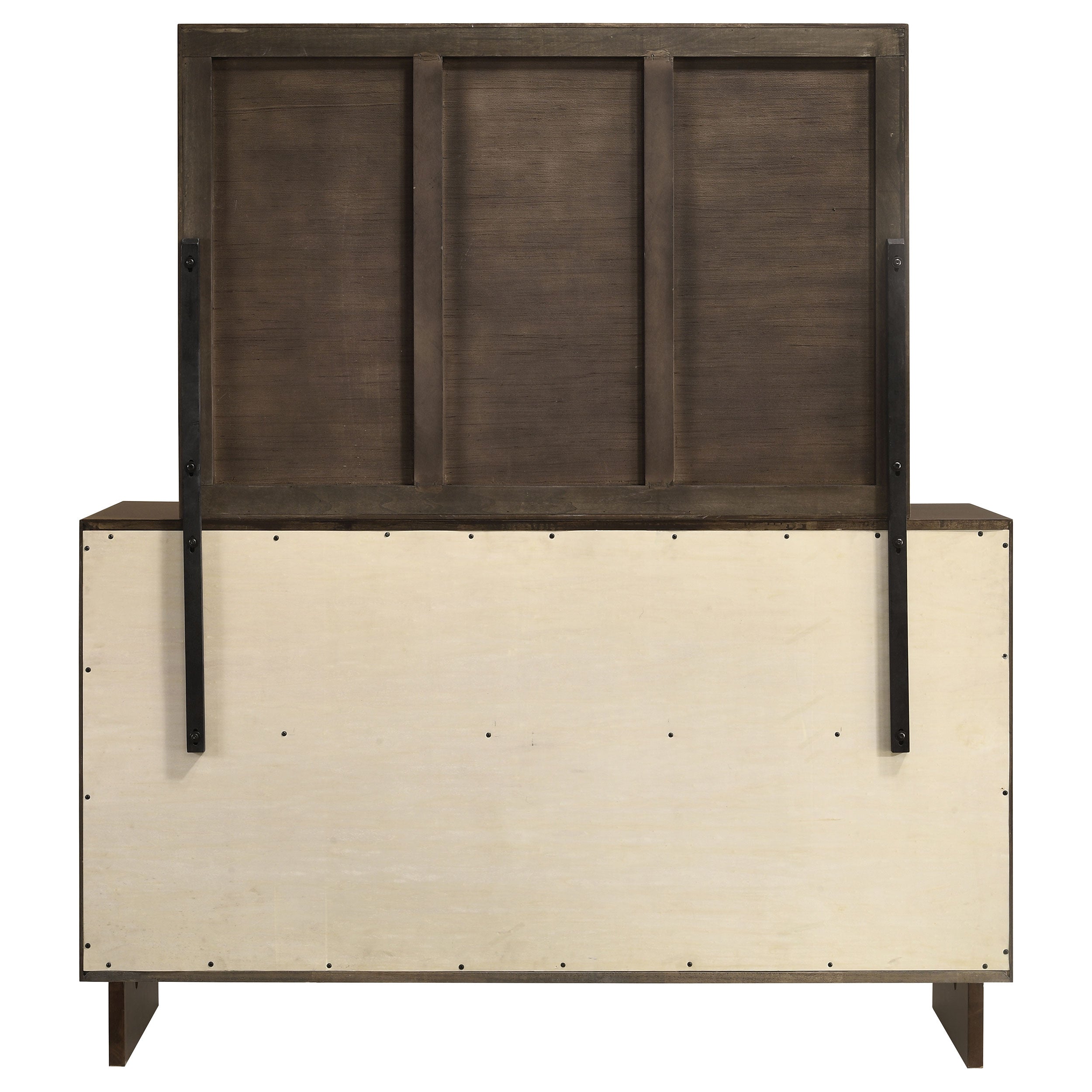 Glenwood 6-drawer Dresser and Mirror Warm Brown — view 7