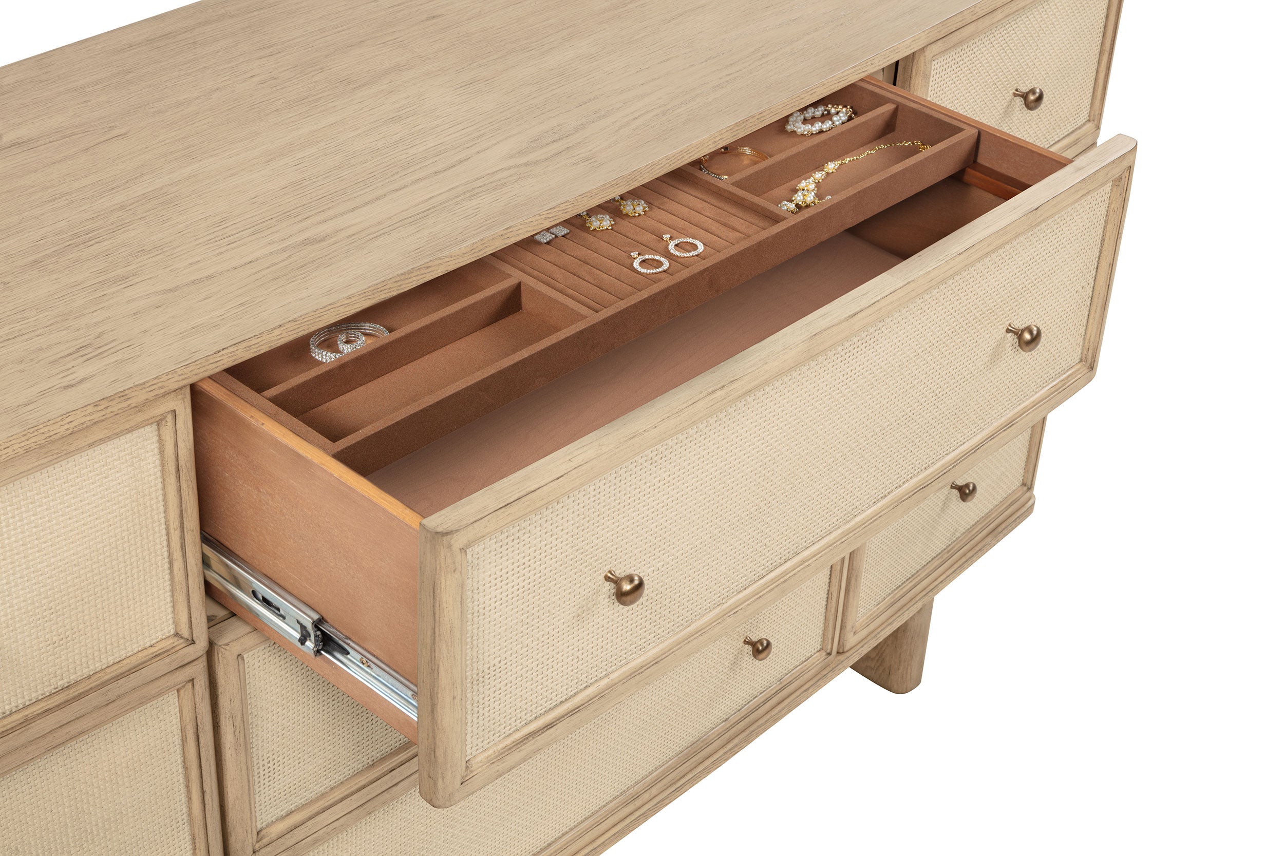 Kailani 9-drawer Dresser Cabinet Beige Oak — view 10